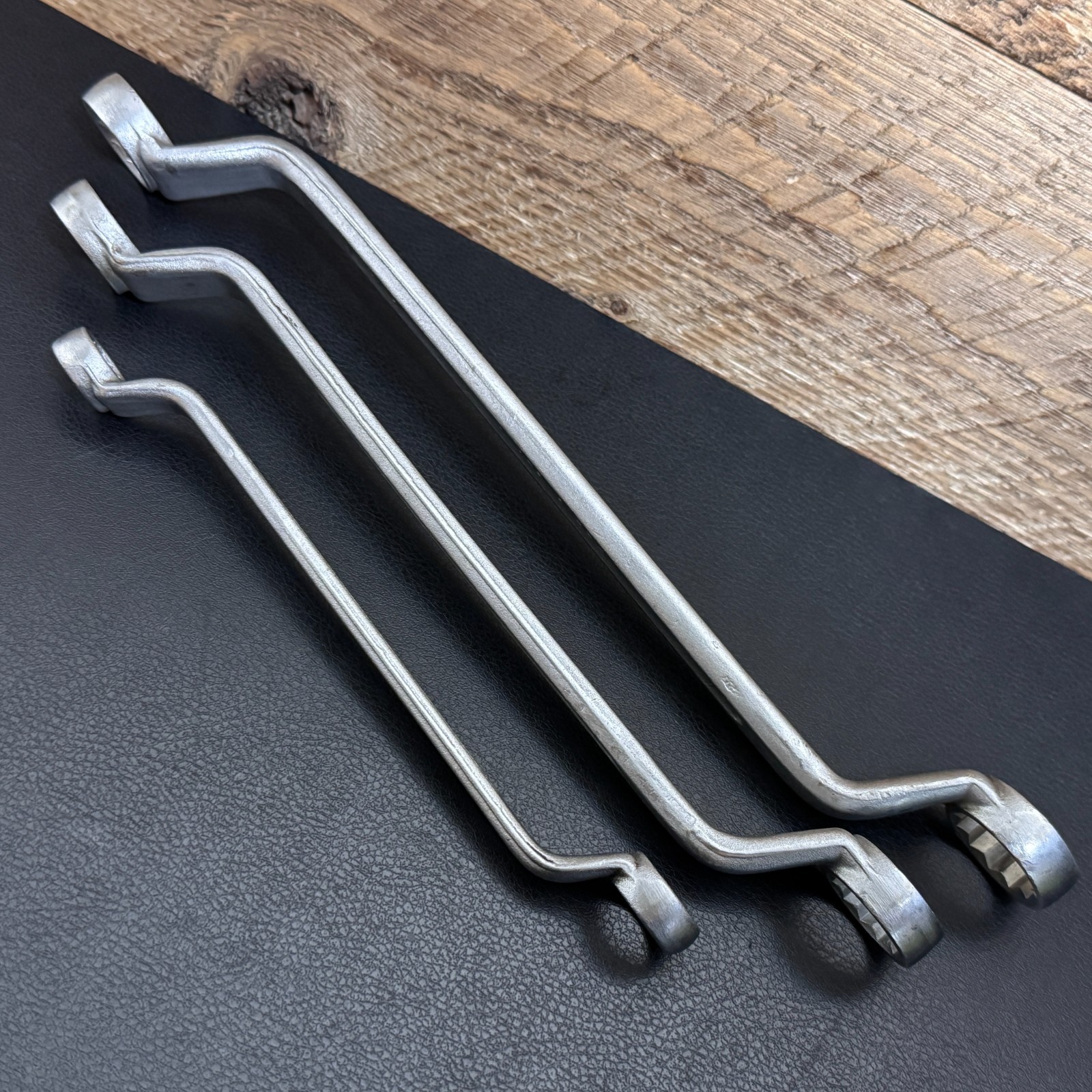 Vintage TRU-FIT 12PT Offset Box End Wrench Set 3-pc Forged Steel 1/2″ – 7/8″ USA