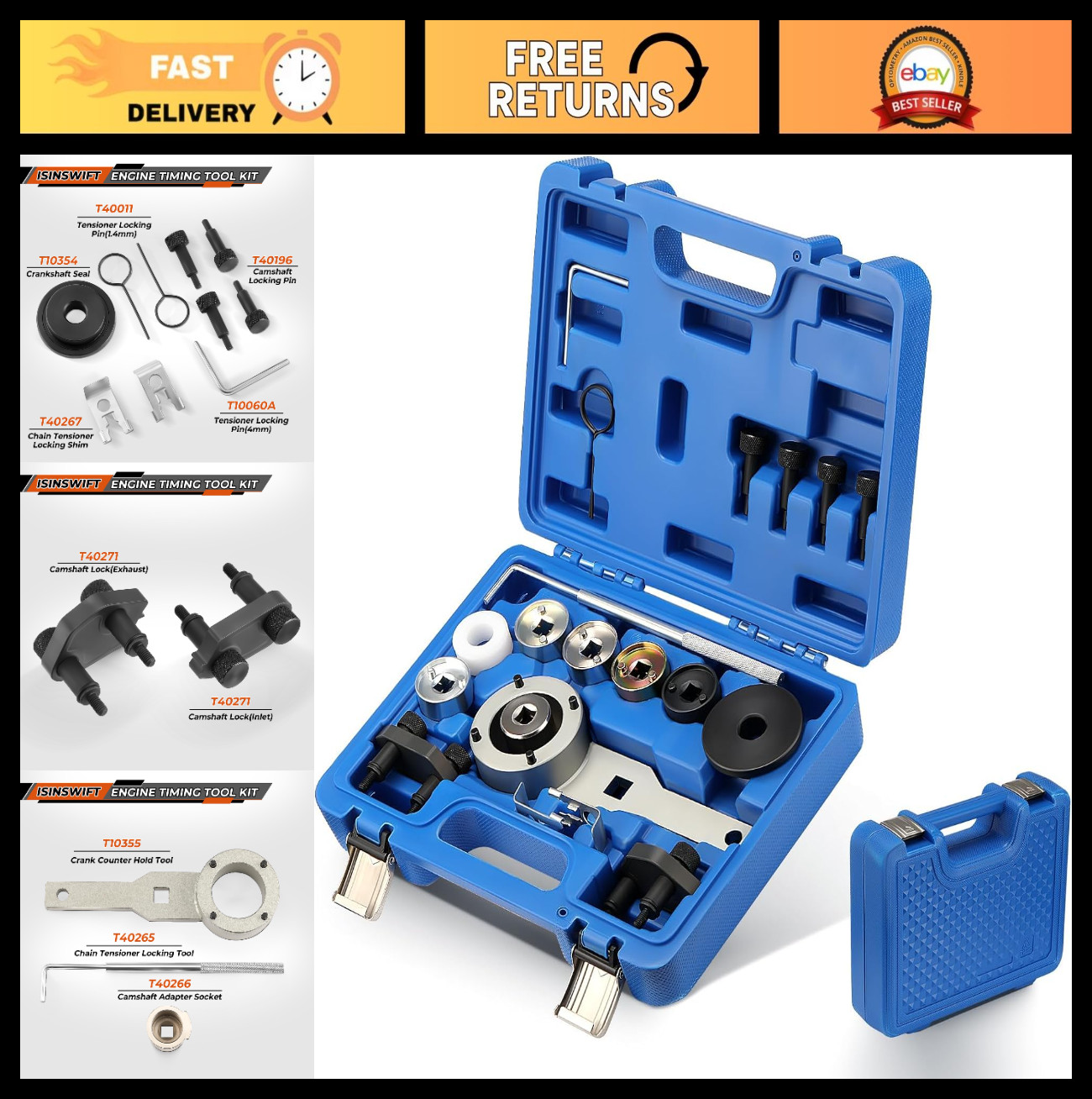 Engine Timing Tool Kit for Audi VW 2006-2018, VAG EA888, 1.8/2.0 TSI TFSI, Case