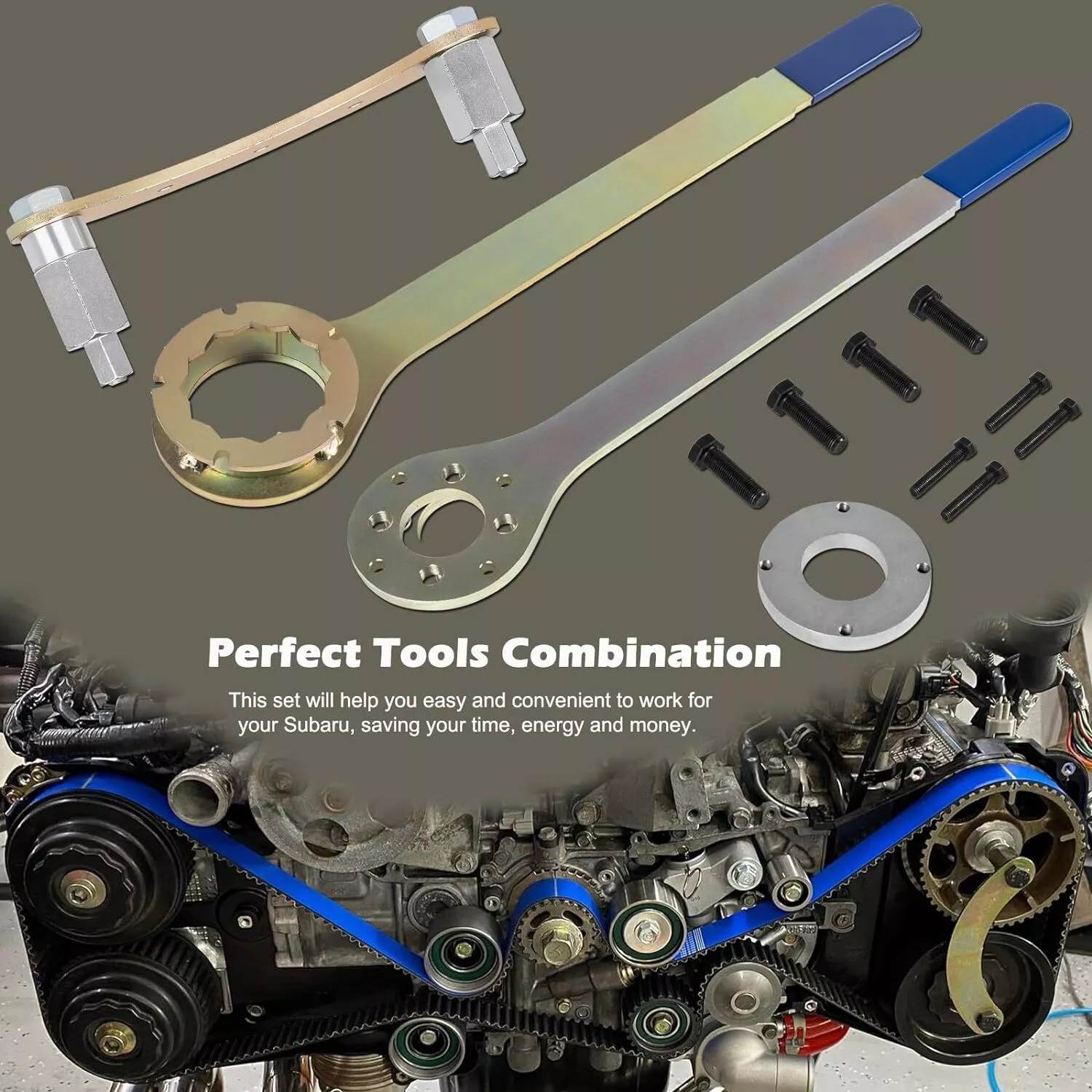 Intake/Exhaust Cam Sprocket Crank Pulley Wrench Gear Lock Tool for Subaru STD