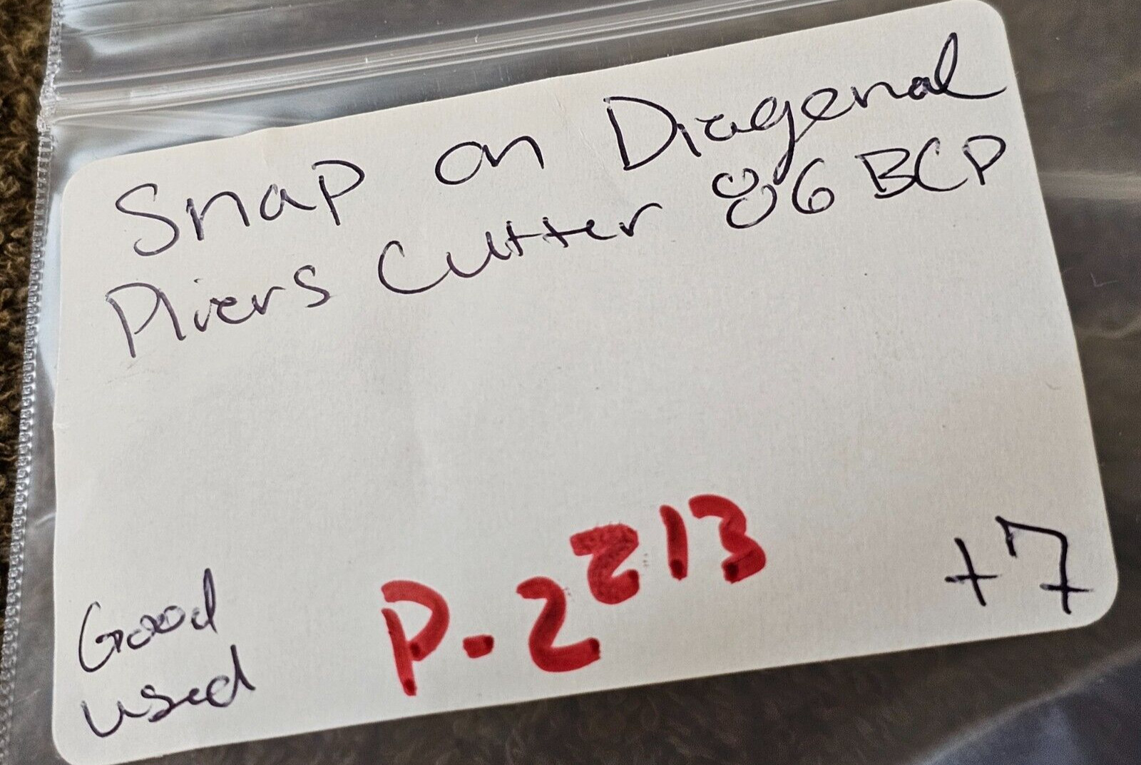 Snap On Diagonal Cutter Nippers Snips 86BCP 6″ Soft Grip Wire Cutter Side Cut
