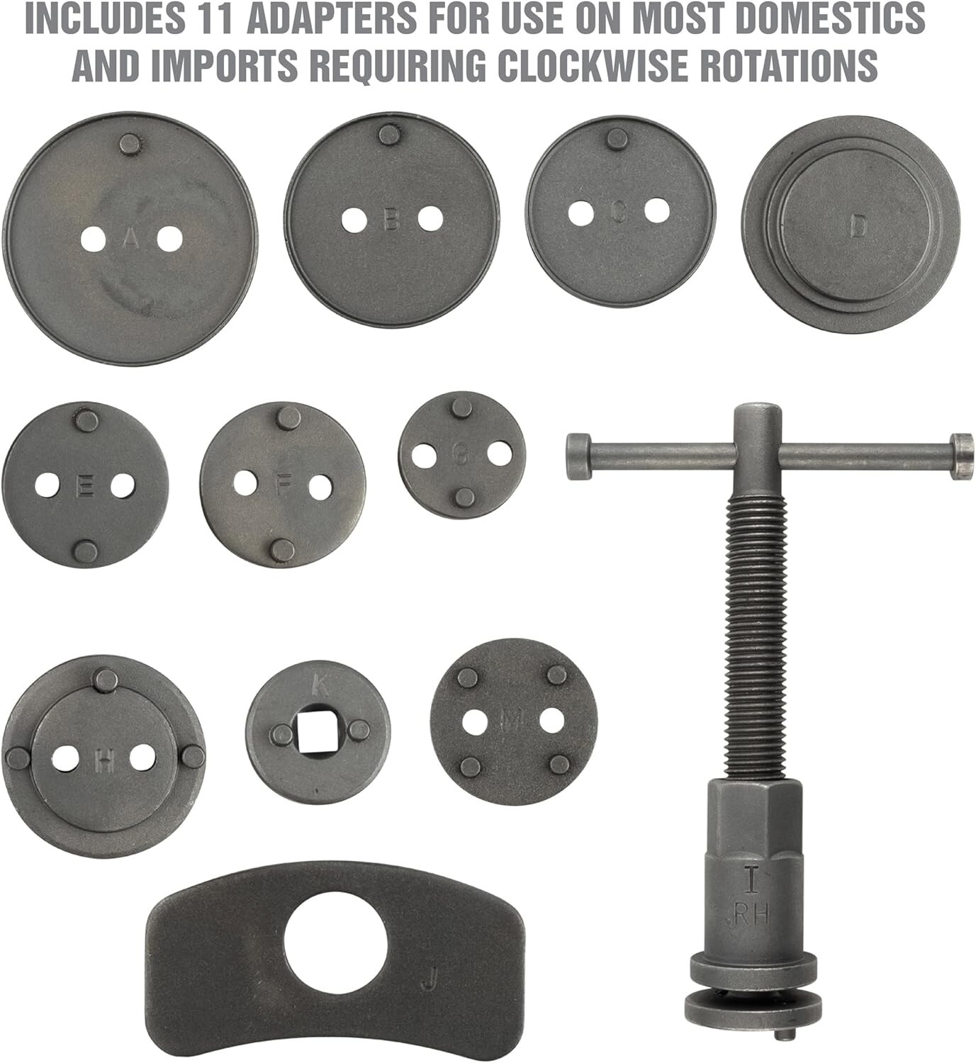 Universal Front and Rear Brake Caliper Tool Set – 11 Adapters for Most Cars