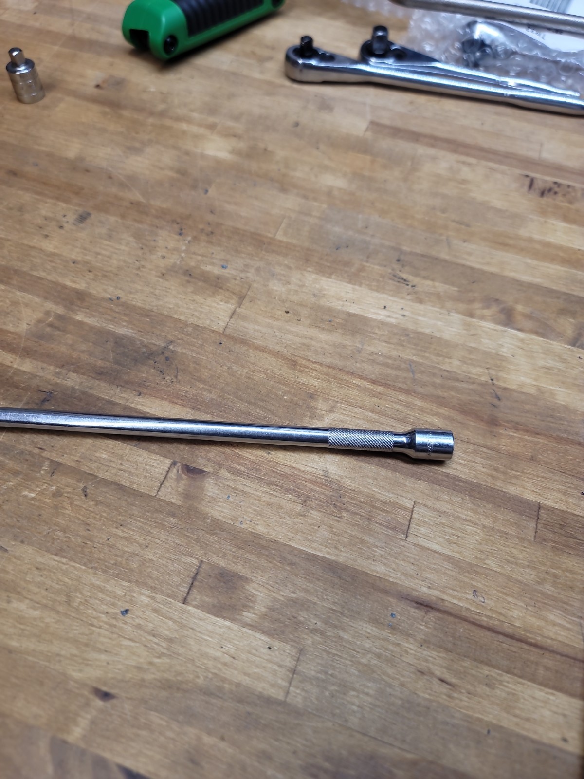 Snap on Tools USA TMXK140 1/4″ Drive 14″ Long Extension Bar Knurled Grip Chrome