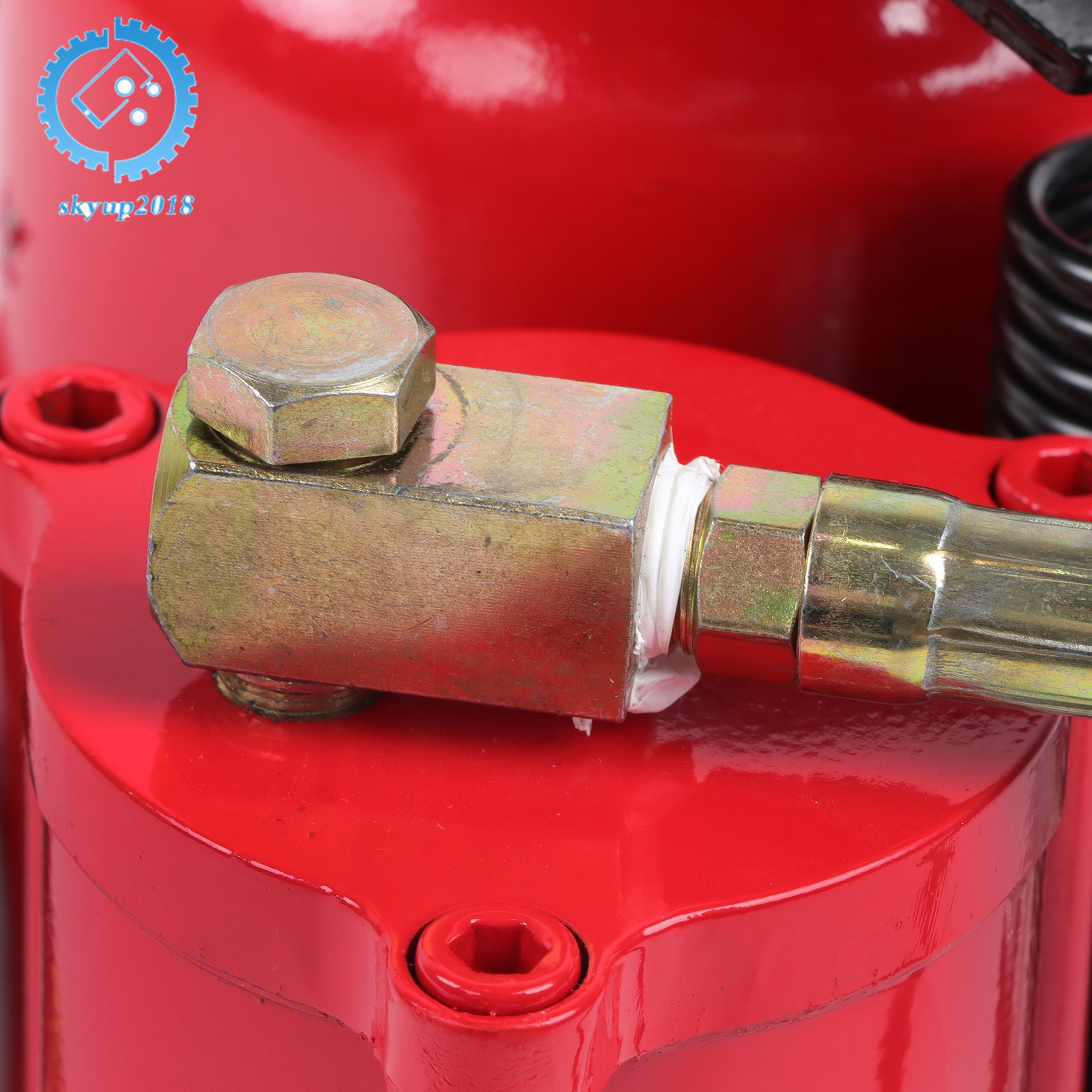 Pneumatic Air Hydraulic Bottle Jack with Manual Hand Pump, 20 Ton