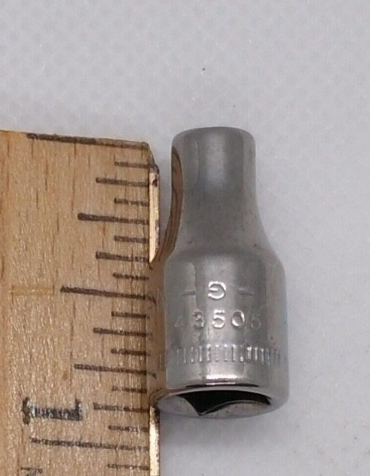 Vintage Craftsman 1/4″ Drive 4MM 6 Pt Shallow Socket Inverted G 43505 USA NOS