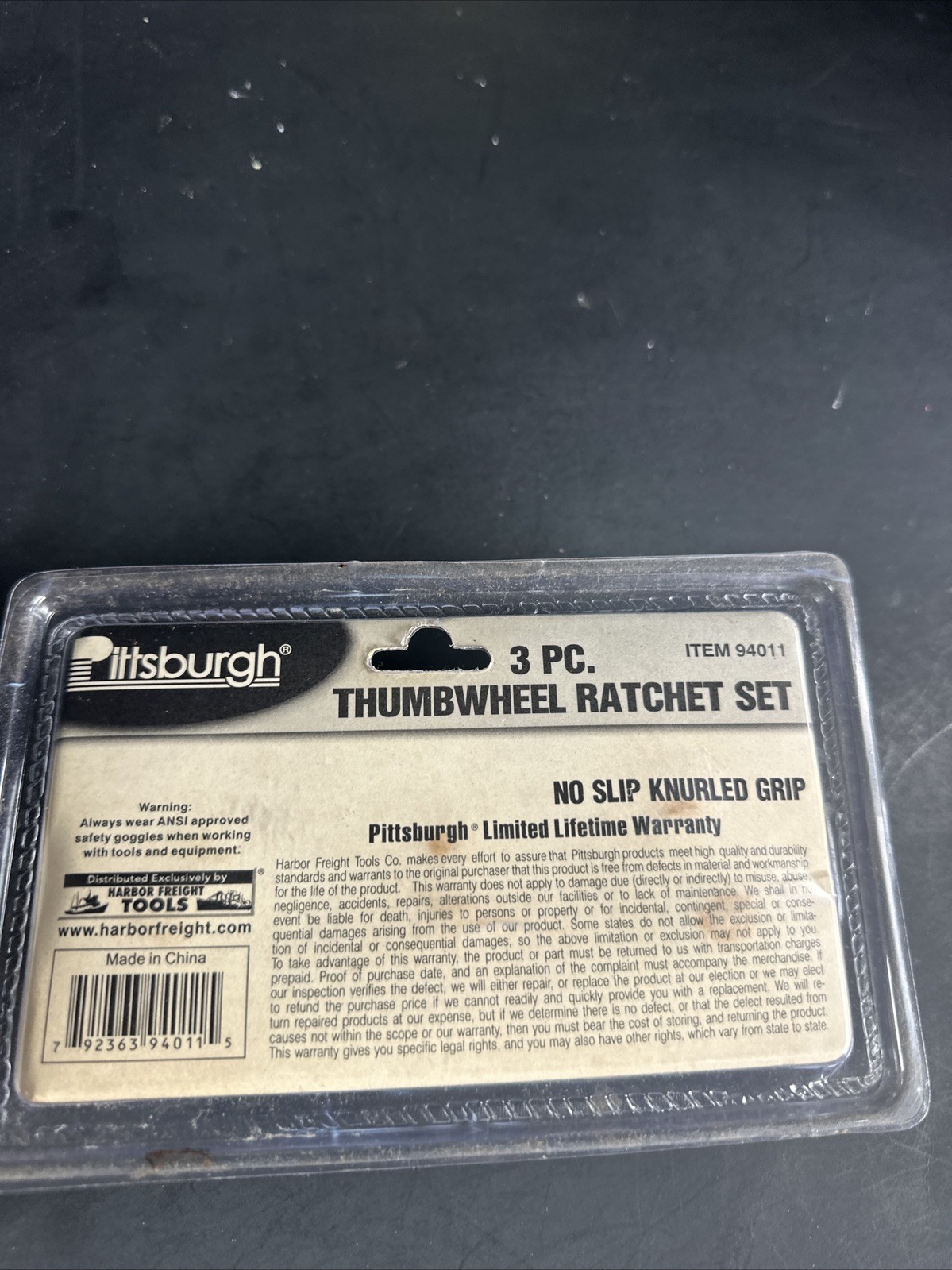 Pittsburgh 3 Pc Thumbwheel Ratchet Set 1/4” 3/8” 1/2” Item 94011 NOS #R131