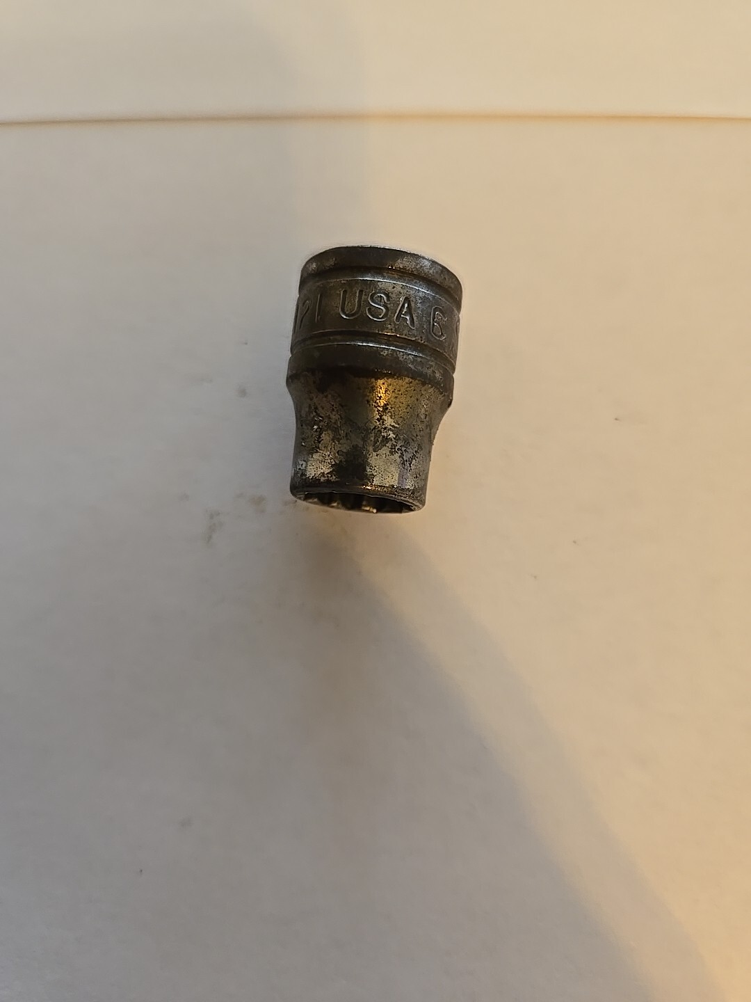 Snap On 3/8″ Drive 3/8″ 12PT SAE Shallow Chrome Socket USA Ugly F-121