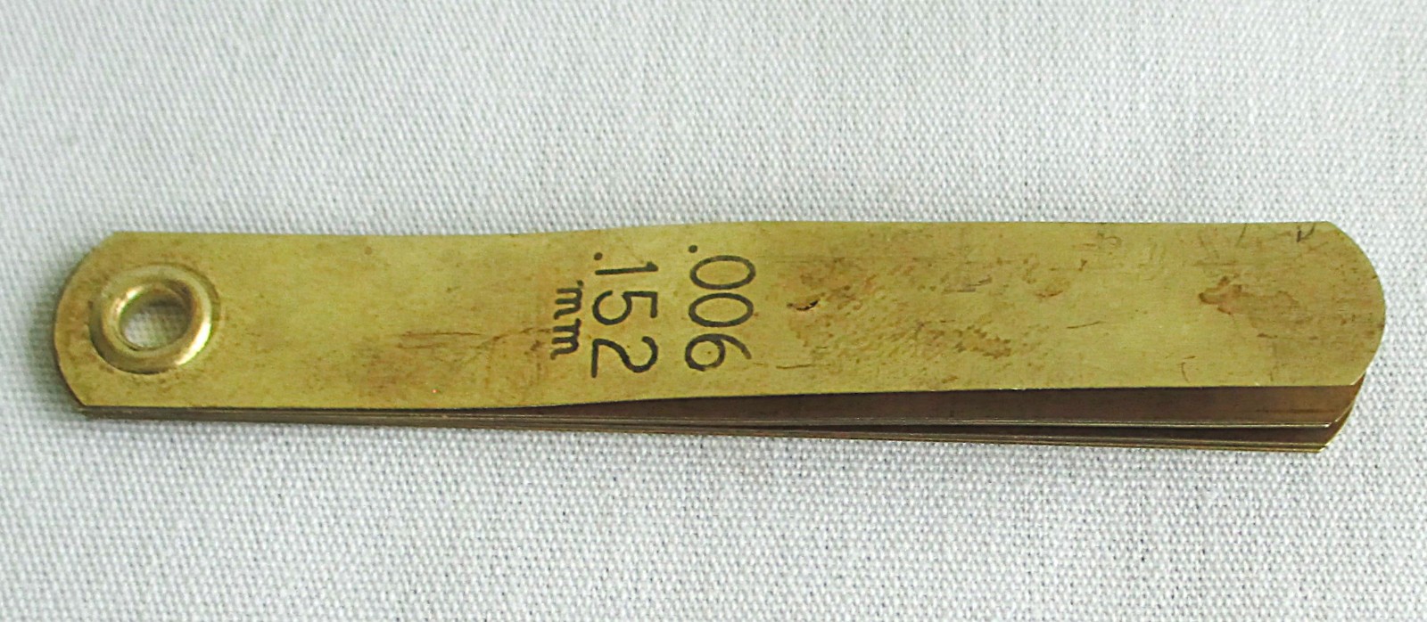 Vintage Brass Feeler Gauge 0.006, 0.008, 0.010, 0.012, 0.014 and 0.016 inches