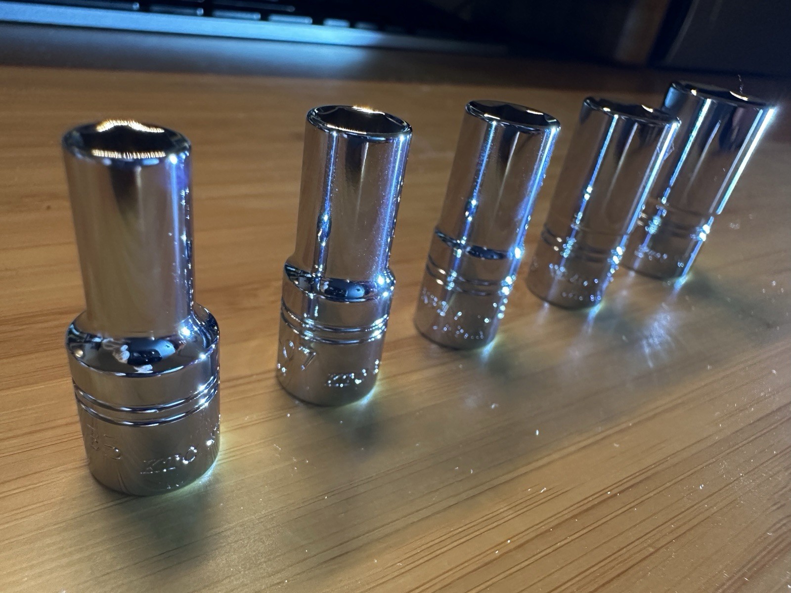 Nepros 1/4 inch Sockets Set 5pcs (5.5mm, 7mm, 8mm, 10mm, 13mm)