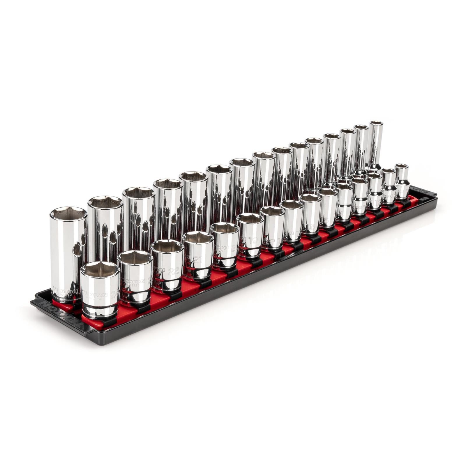 Tekton SHD92211 1/2″ Drive 6-Point Socket Set, 30-Piece