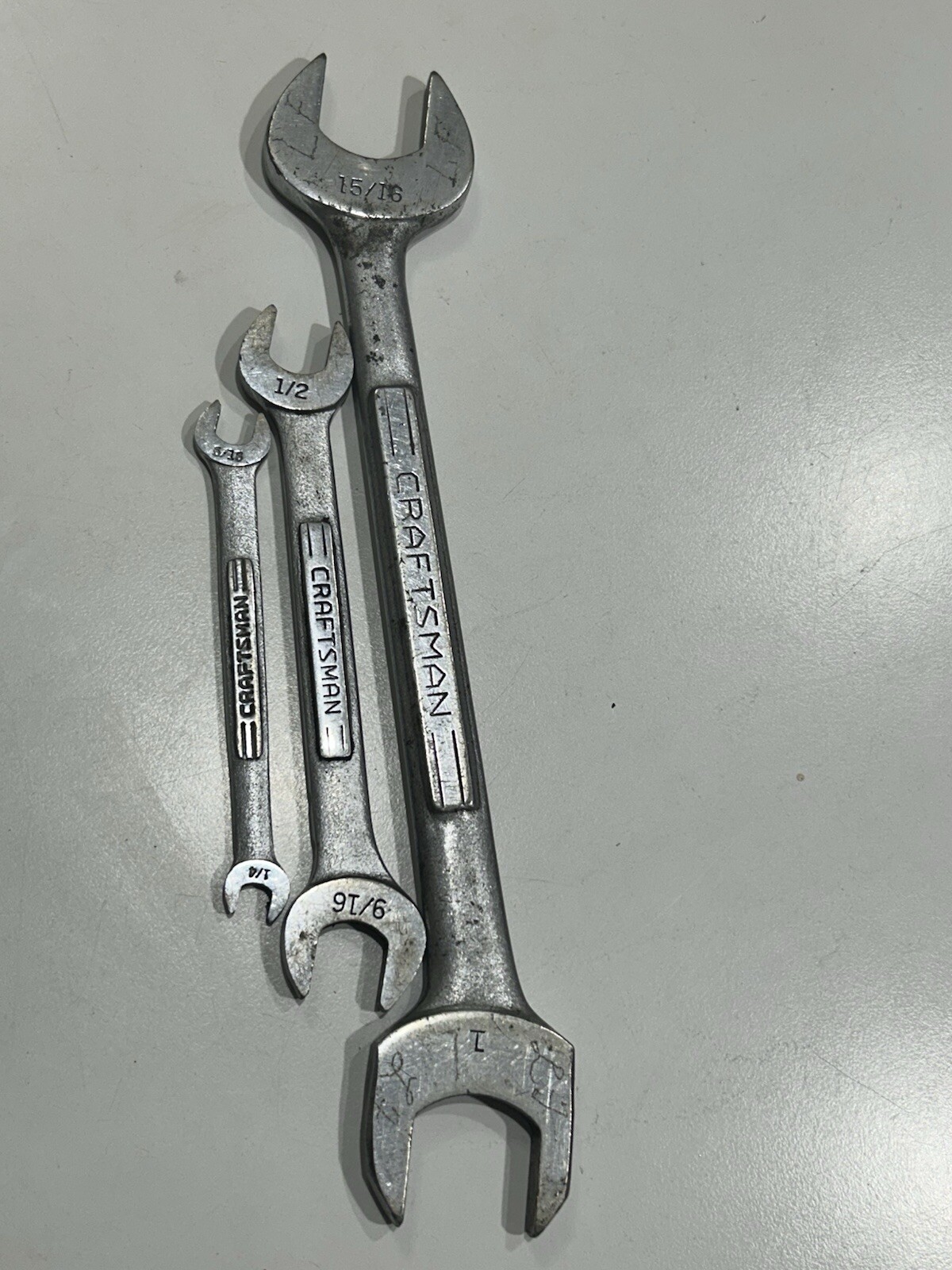 Craftsman SAE Double Open End Wrench Lot Of 3 See Photos And Description
