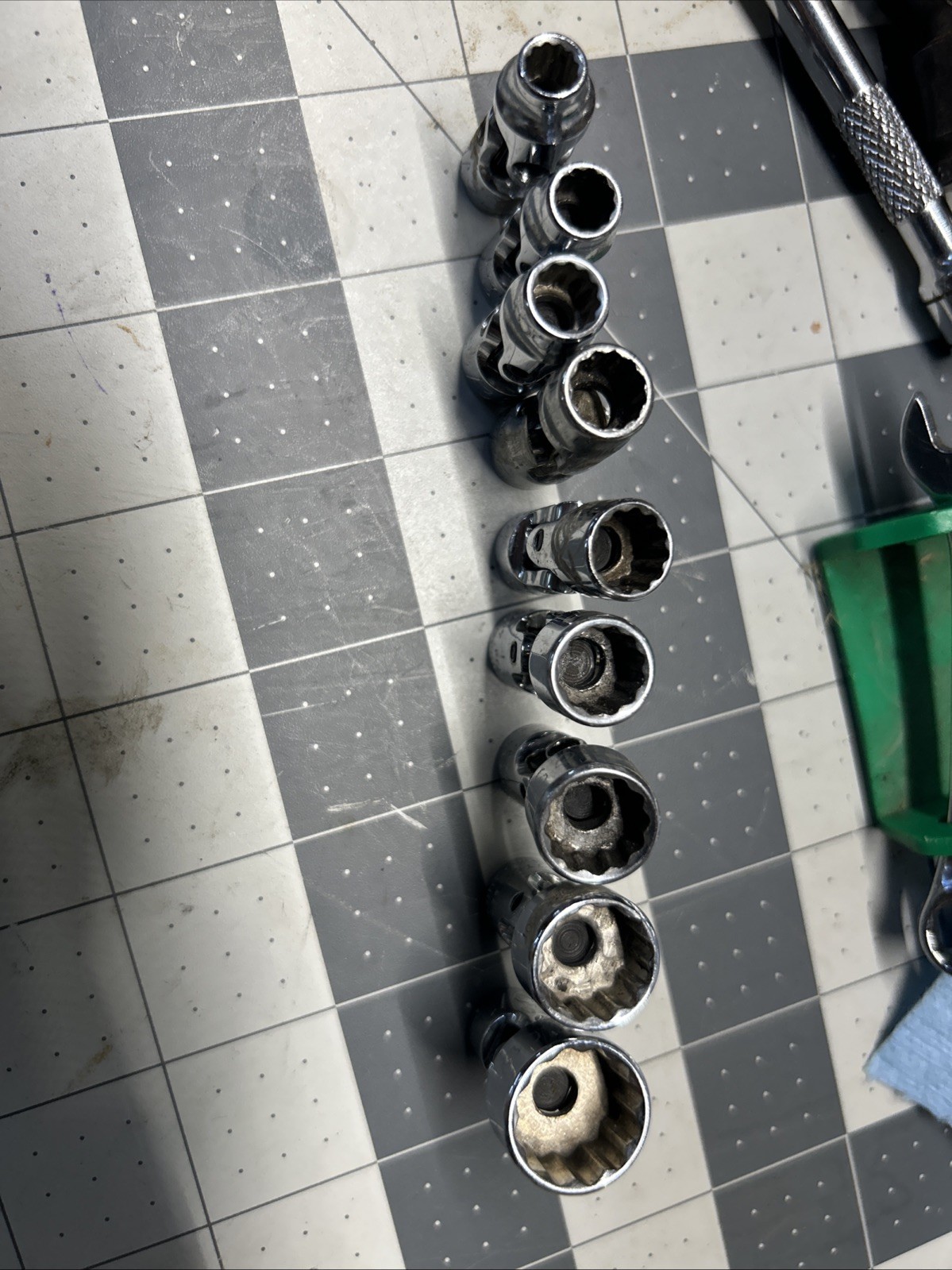 Proto 9piece 1/4” Drive SAE Swivel Sockets