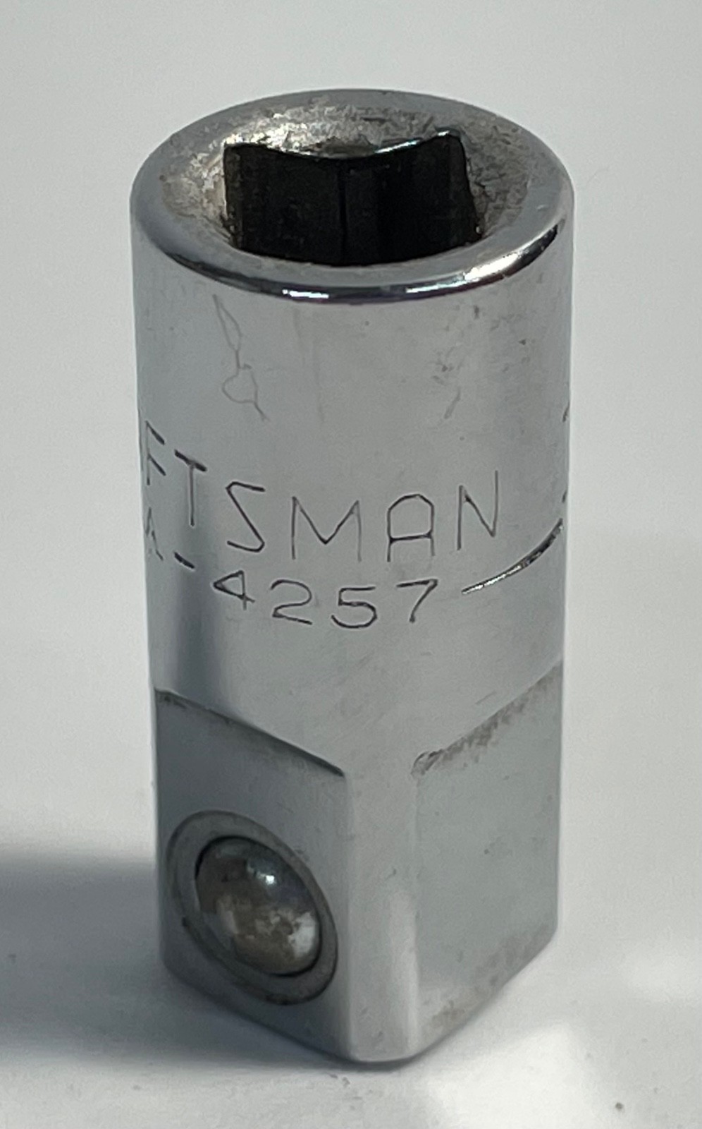 Craftsman V-4257 1/4″ Drive 3/8″ Adapter SAE Friction Ball Chrome USA