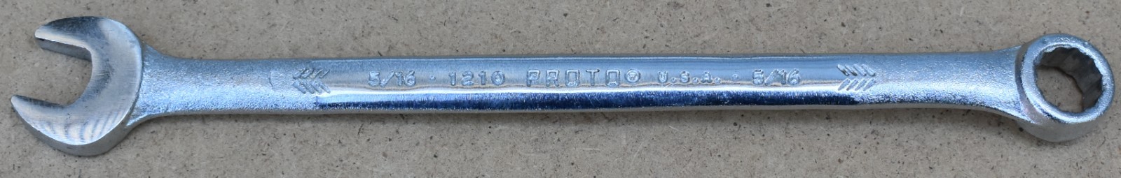 PROTO PROFESSIONAL 1210, CHEVRON, 5/16″ 12-POINT OPEN/BOX END COMBINATION WRENCH