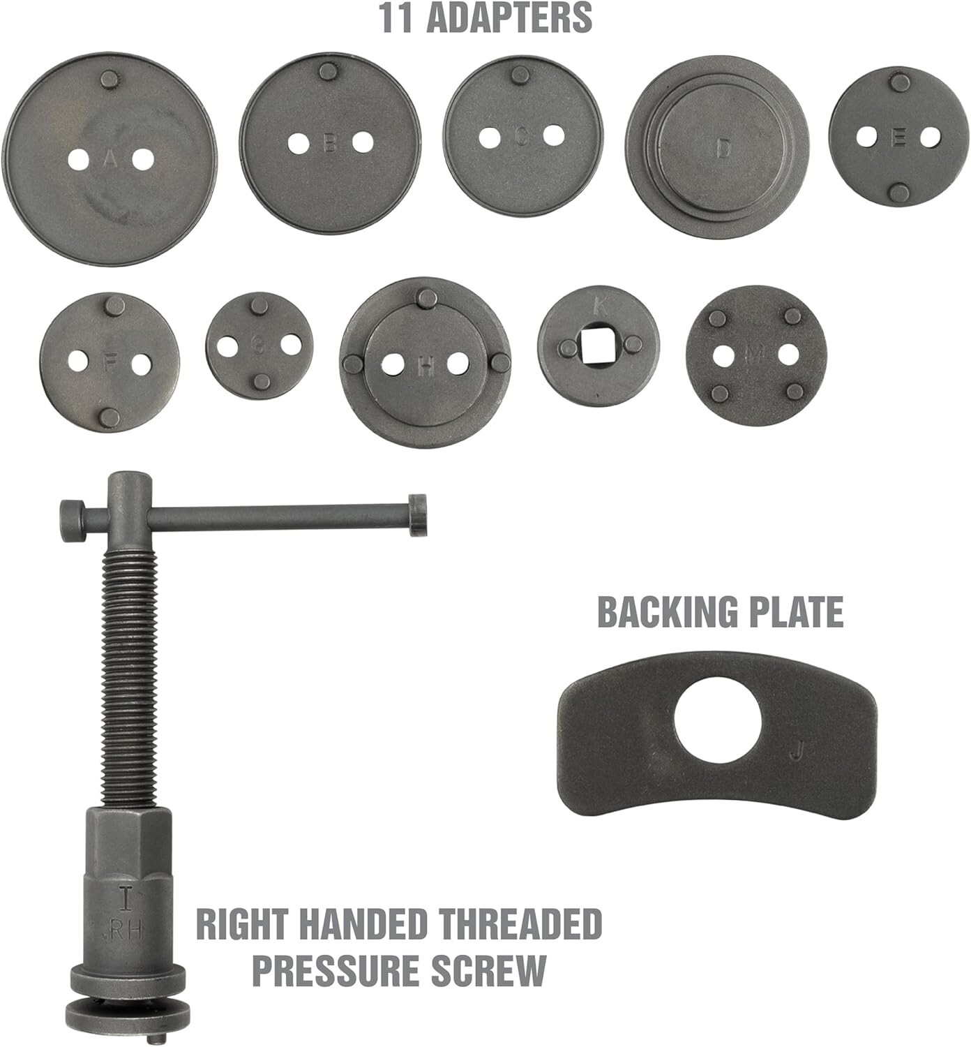Universal Front and Rear Brake Caliper Tool Set – 11 Adapters for Most Cars