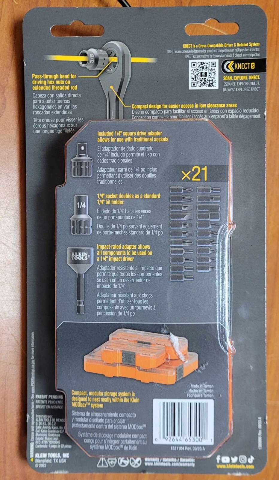 Klein Tools 65300 Impact Rated Pass Thru 6″ Socket Wrench Set – Brand New