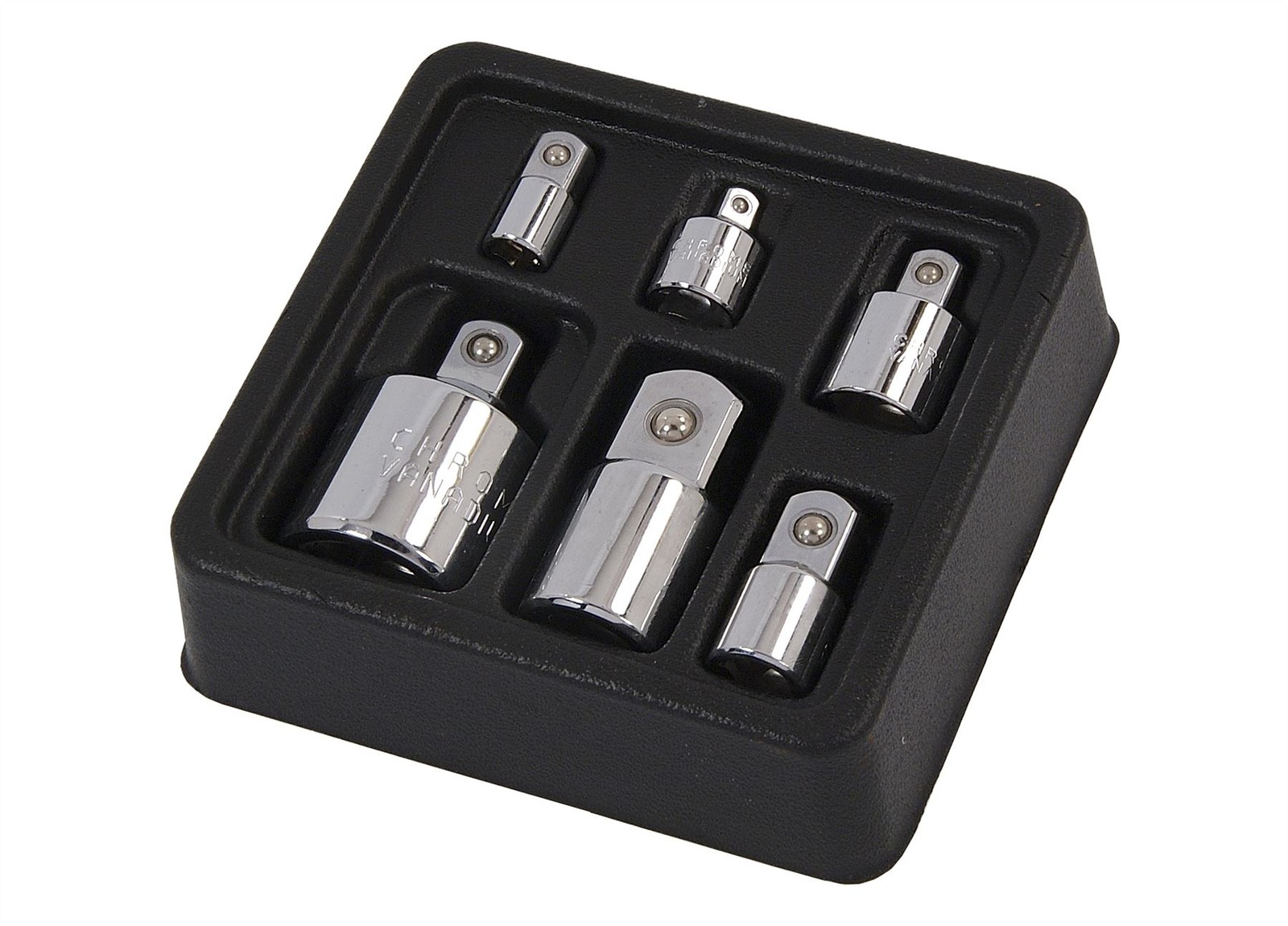 6 Piece Socket Converter Adaptor Reducer Set Female To Male 1/4″ 3/8″ 1/2″ Drive