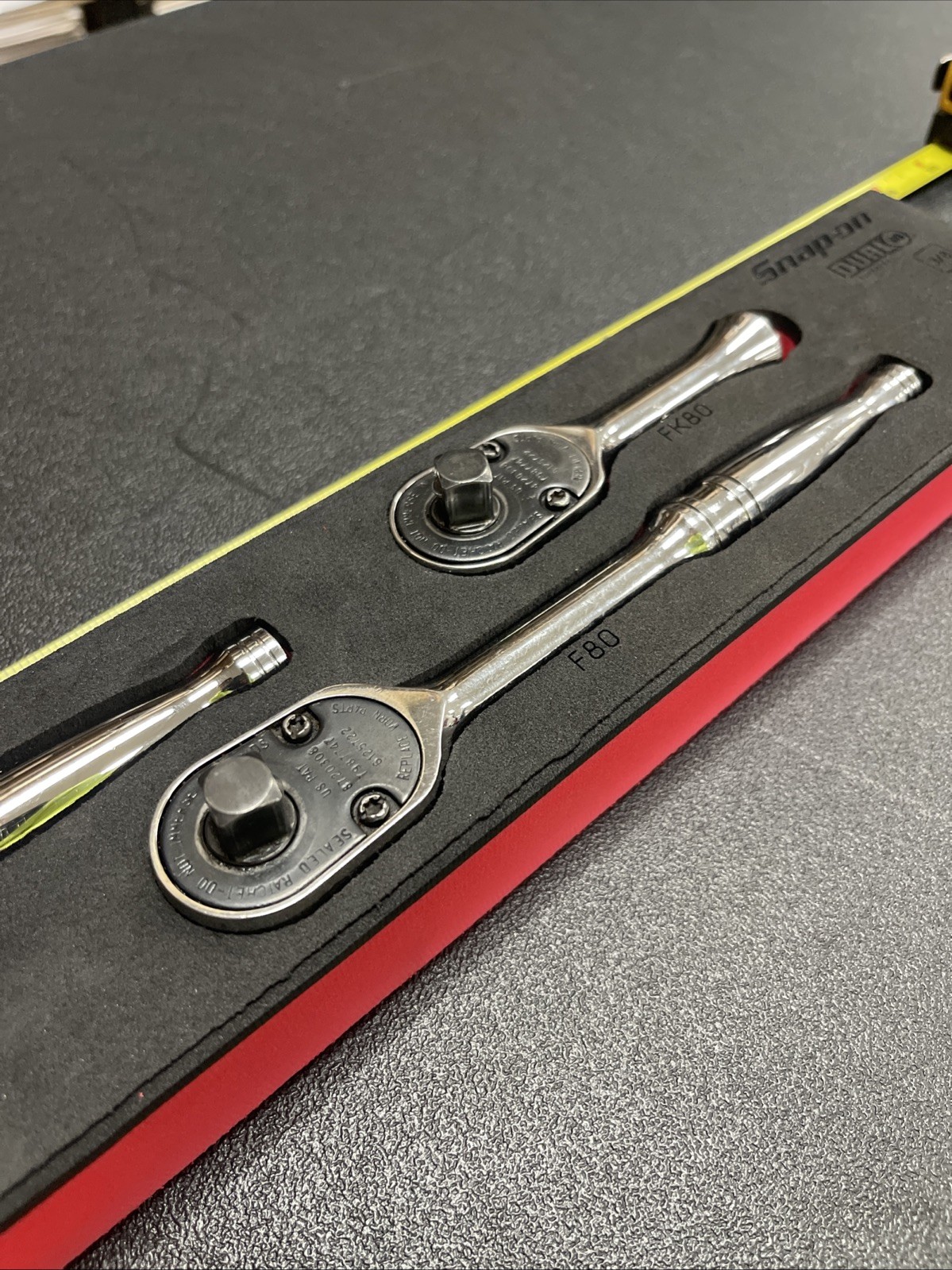 Snap-on 204RT01FR 3/8″ Drive Ratchet Set Pro-fi Red FK80 F80 FL80 FLL80
