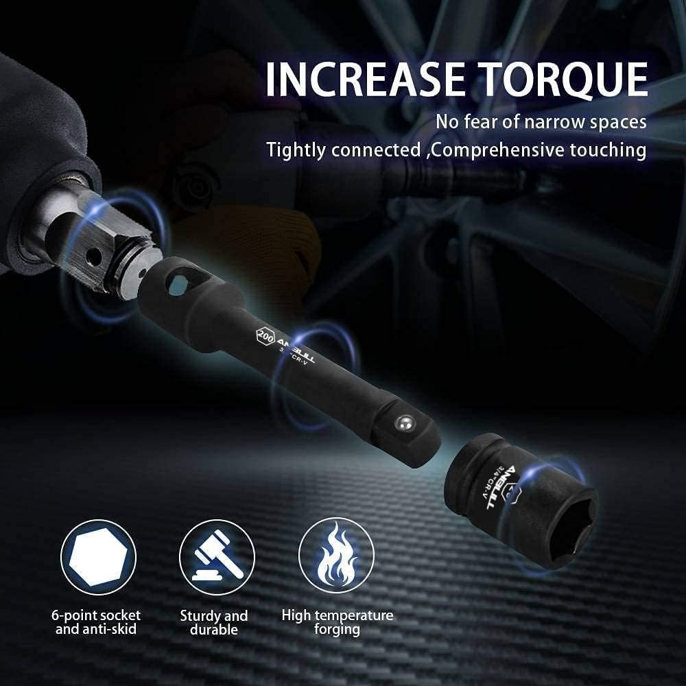 3/4-Inch and 1-Inch Drive Jumbo Impact Socket Sets, 27 PCS Shallow Socket Ass…