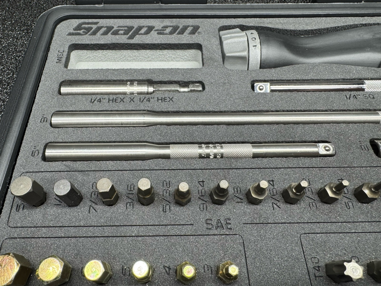 Snap-on Tools NEW DARK TITANIUM Ratcheting Screwdriver Master Set SGDMRC44FDT