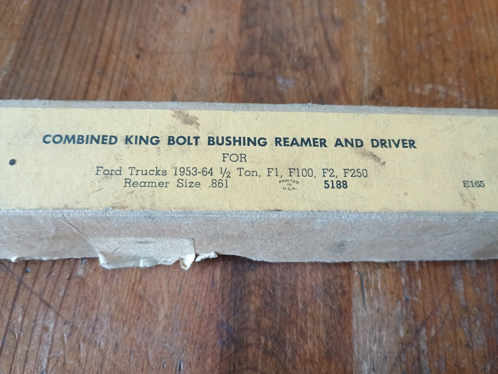 Combined King Bolt Bushing Reamer .861 Ford Trucks 1953-64 1/2 3/4 Ton E100 E200