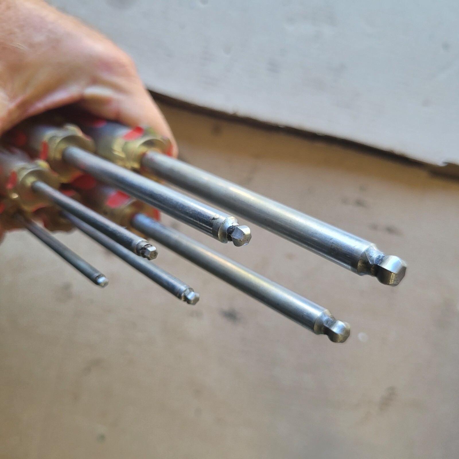 RARE Cal-Hawk BALL END SAE HEX SCREWDRIVERS 6 pc Set 1/8″-5/16″ Vintage Tools