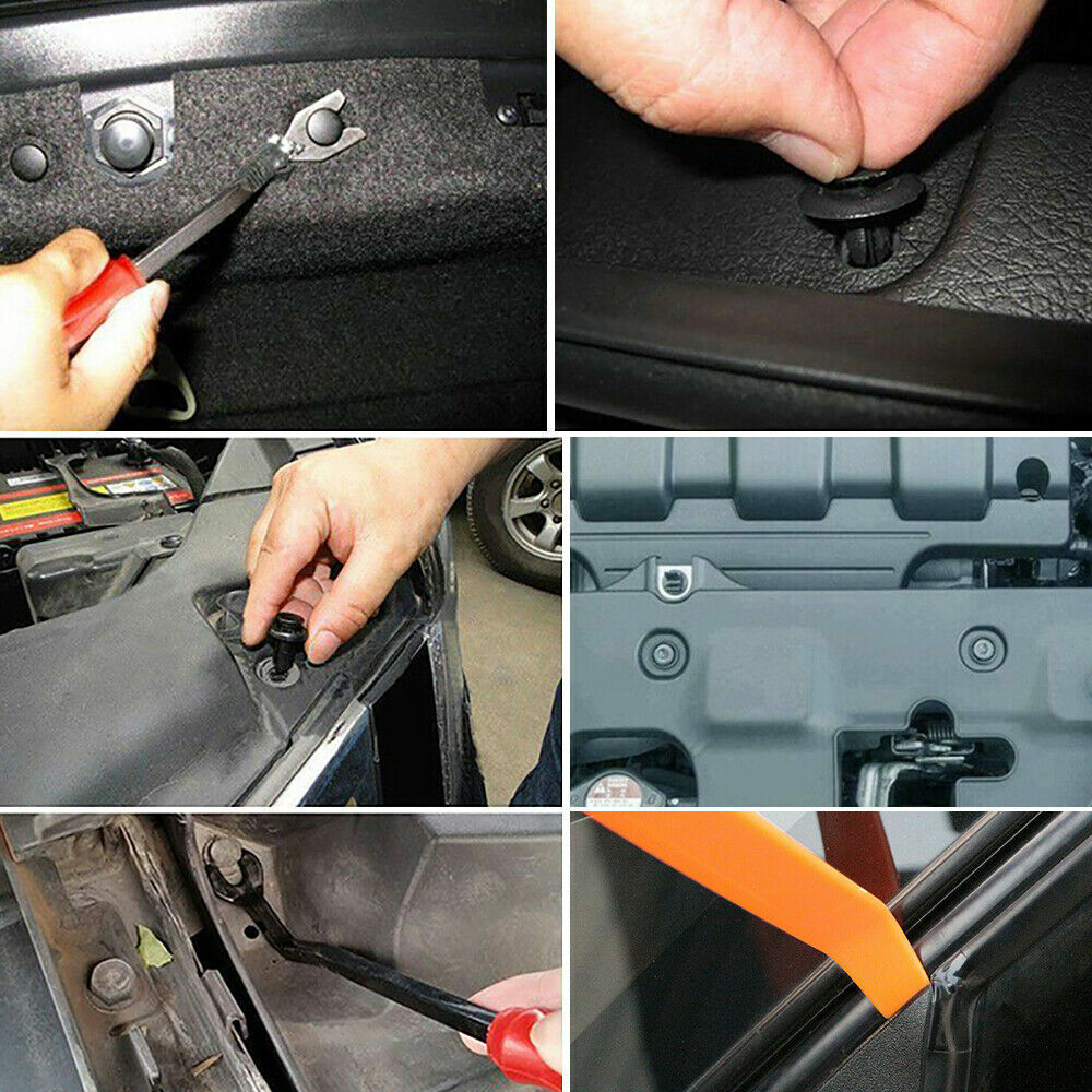 825pcs Car Retainer Auto Fasteners Push Trim Plastic Clips Pin Rivet Bumper Kit