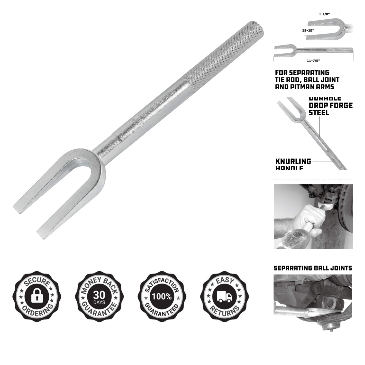 15/16-Inch Heavy-Duty Ball Joint Separator Tool – Durable Pickle Fork Design