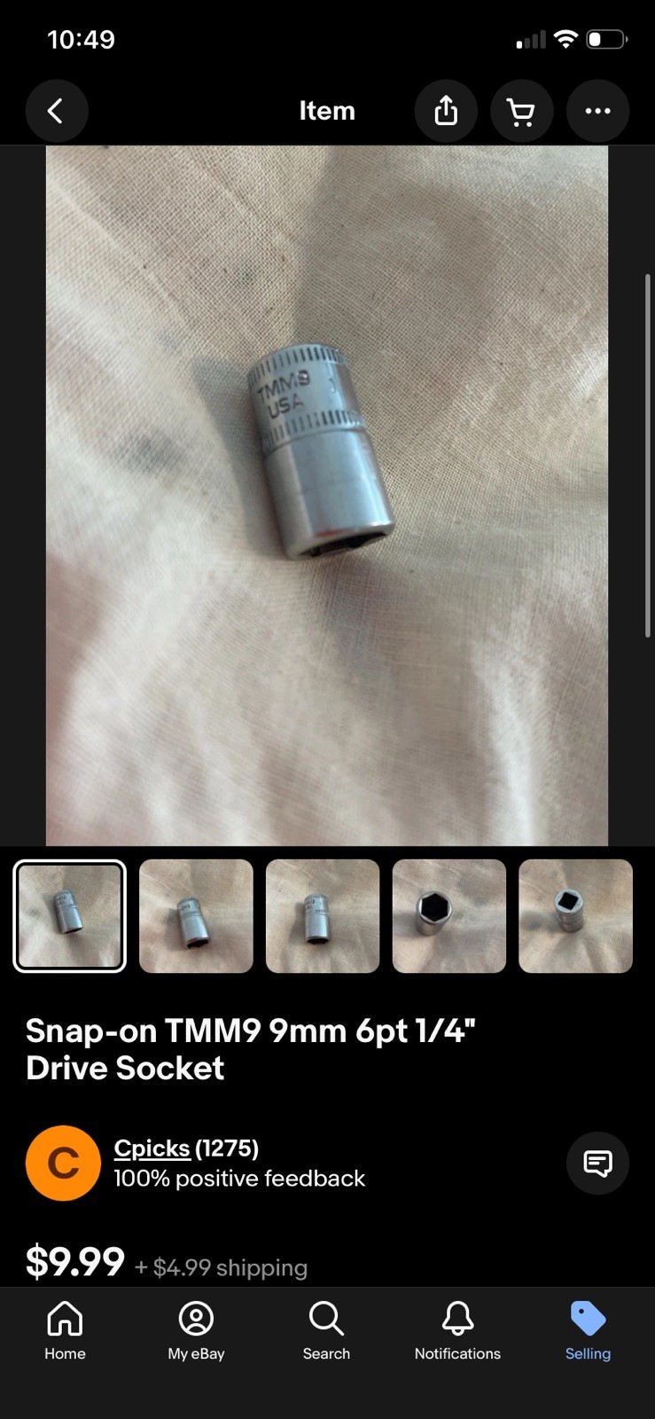 snap on socket lot assorted