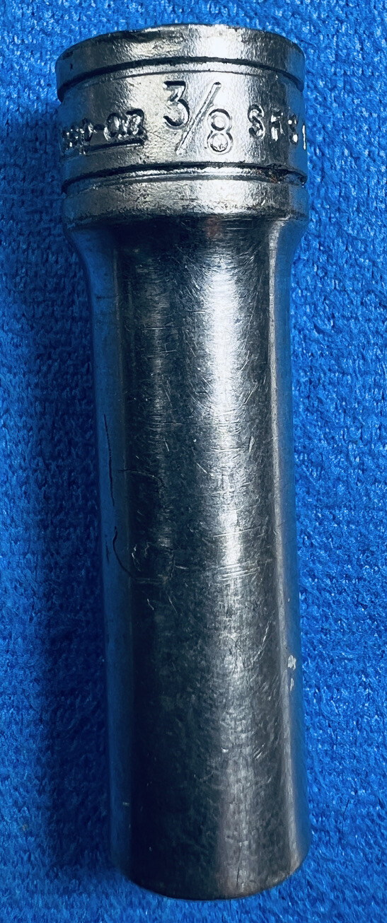 Vintage Snap-on SFS121 3/8 Deep Well Socket 3/8” Drive Made In USA PAT 3273430