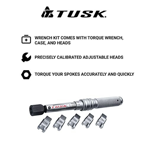 Tusk Spoke Torque Wrench Kit for Wheel Building, Truing and Spoke Maintenance