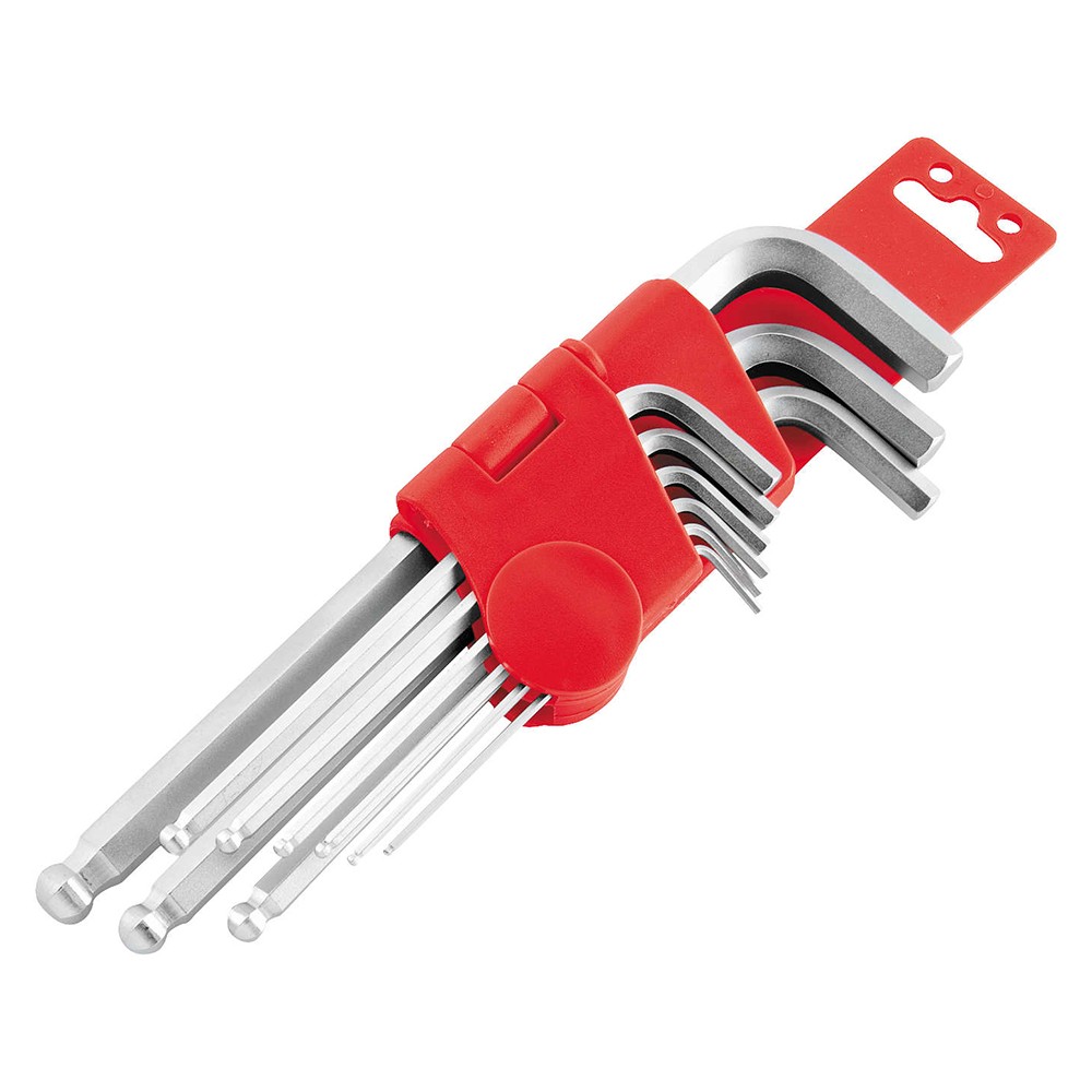 BikeMaster 17A-362 S-Ball End Hex Wrench Set and Holder – Metric