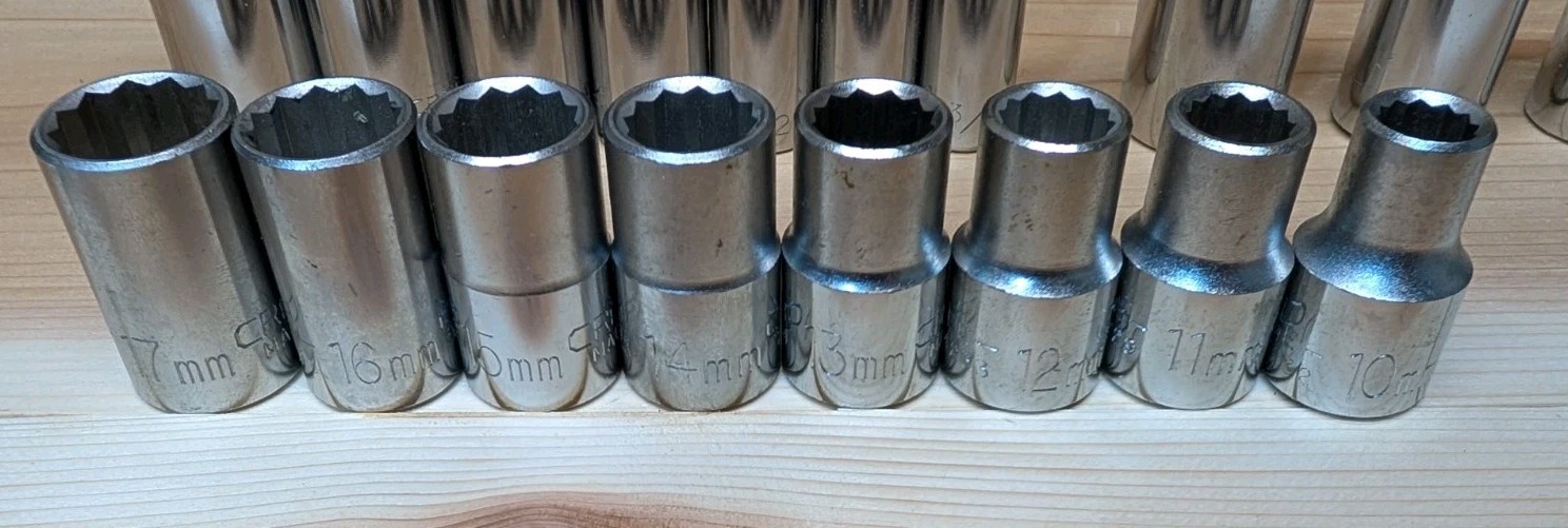 Craftsman Lot of 68 Sockets – Metric & Standard Mixed 1/4” 3/8” 1/2″-Made In USA