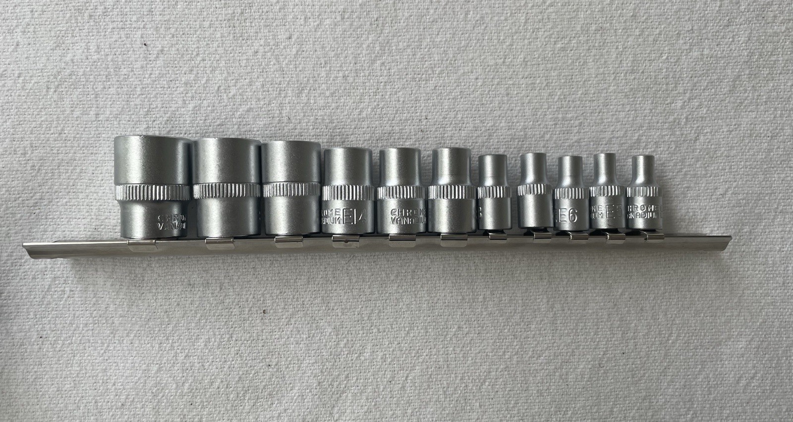11Pc Female E Torx External Star Socket Set E4 – E20