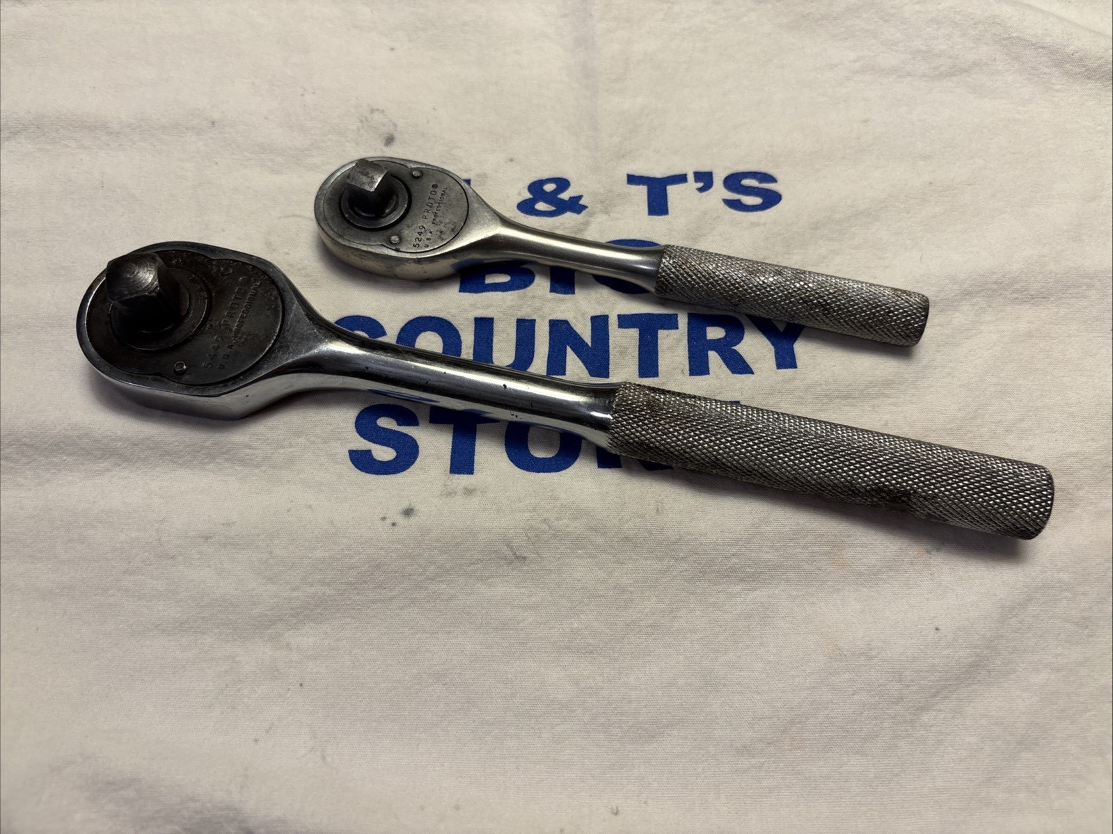Vintage Proto Professional USA 3/8″ Drive & 1/2″ Drive Ratchets 5249 5449