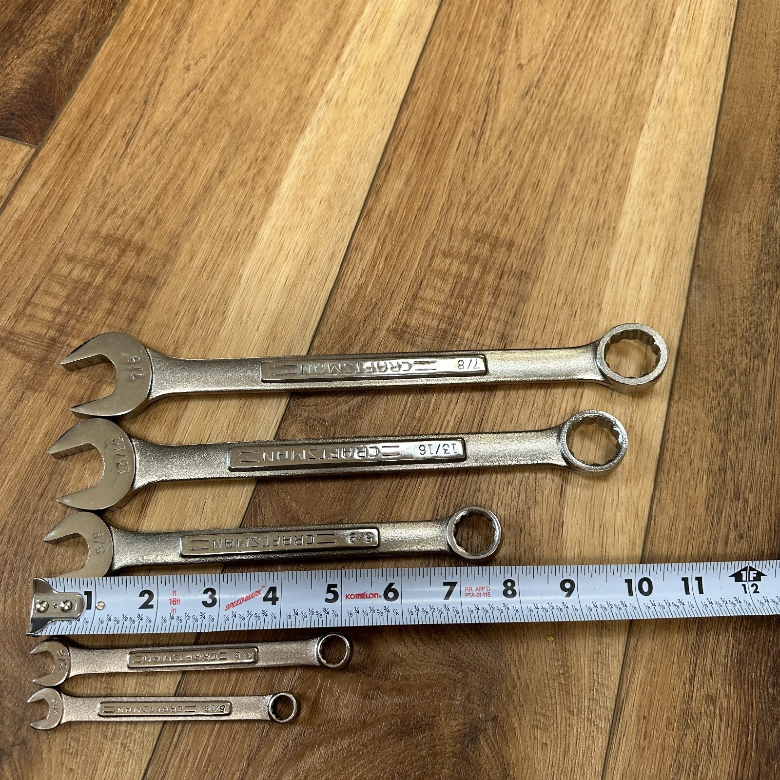 CRAFTSMAN USA WRENCH Set of 5 -VA- Combination 12 PT 5/16, 3/8, 5/8, 13/16 & 7/8