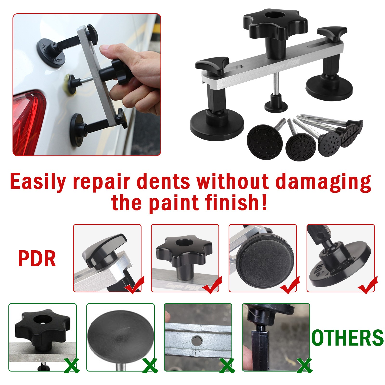 PDR Car Body Dent Puller Kit Auto Body Repair Tools Paintless Hail Remover New