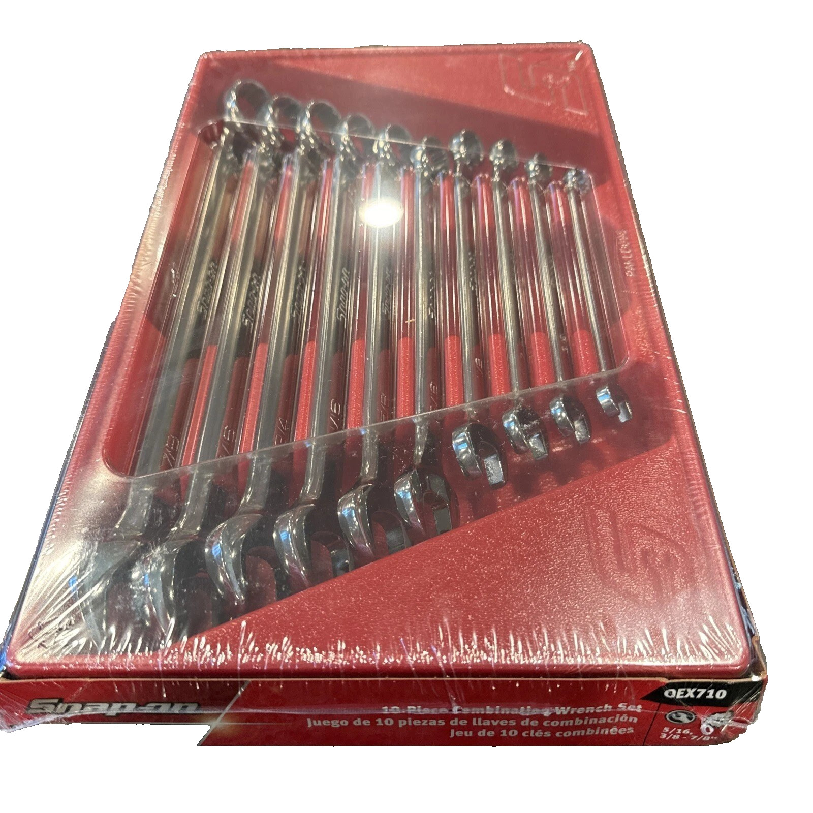 New Snap-on™ OEX710 10-pc 5/16″ – 7/8″ 12-Point Box Open Combination Wrench Set