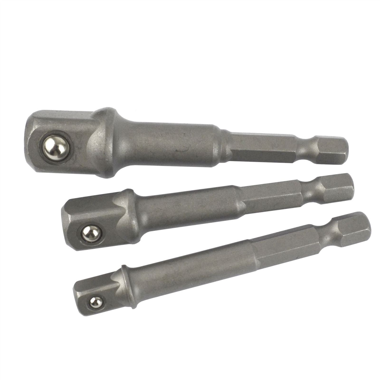 3pc Allen Hex Socket Driver Set 1/4″ 3/8″ 1/2″ Power Shank Adaptor Adapter TE746
