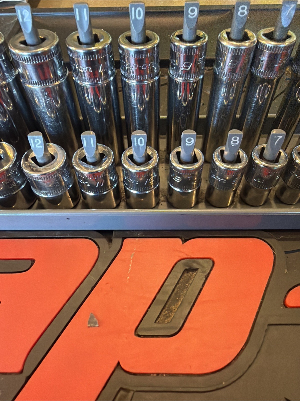 Snap-on 26pc 1/4″dr 6-pt METRIC Shallow Deep Socket Set 112TMMY 112STMMY 15-4mm