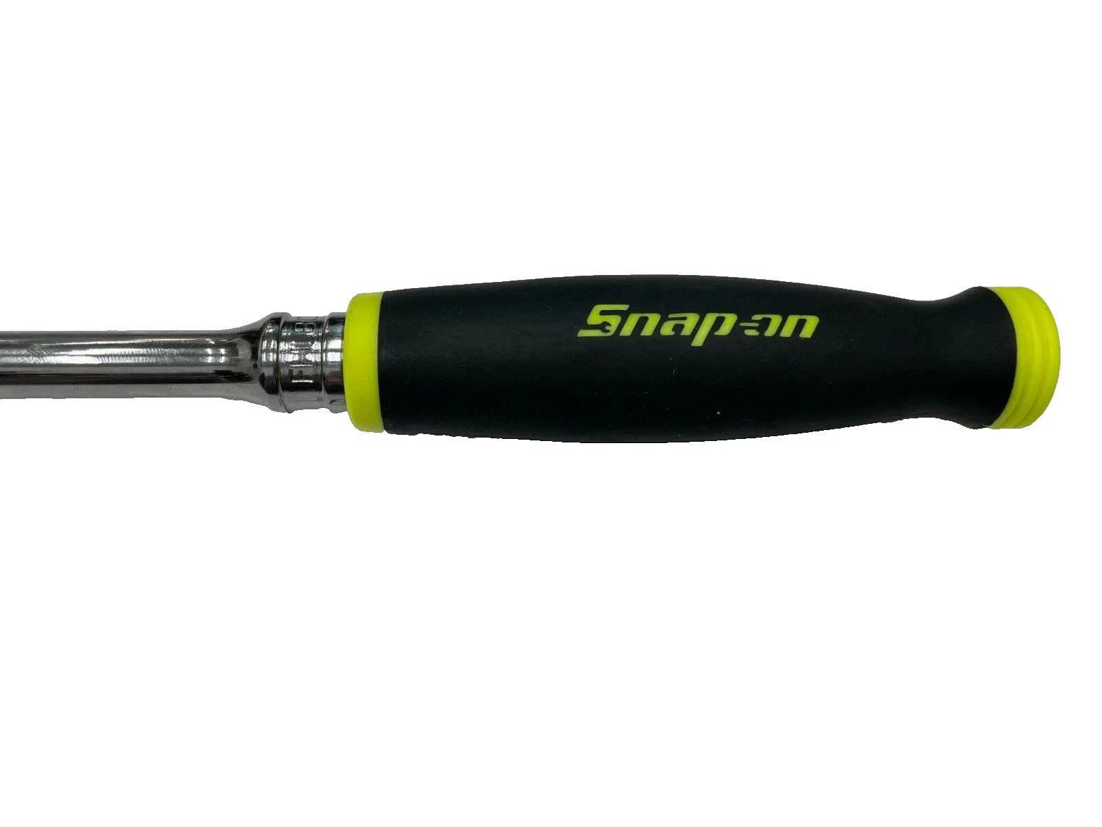 New Snap-on™ 3/8″ Drive Hi-Viz Soft Grip Chrome 12 1/2″ Ratchet FHL80HV Dual 80