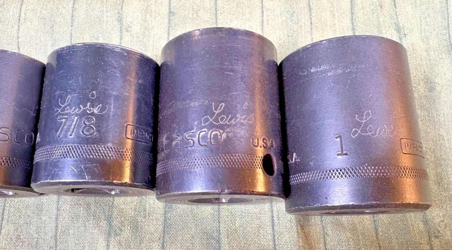 Easco (10) Pc. 6 Pt. 1/2″ Drive SAE Impact Socket Set w/ Tray – Made in U.S.A.