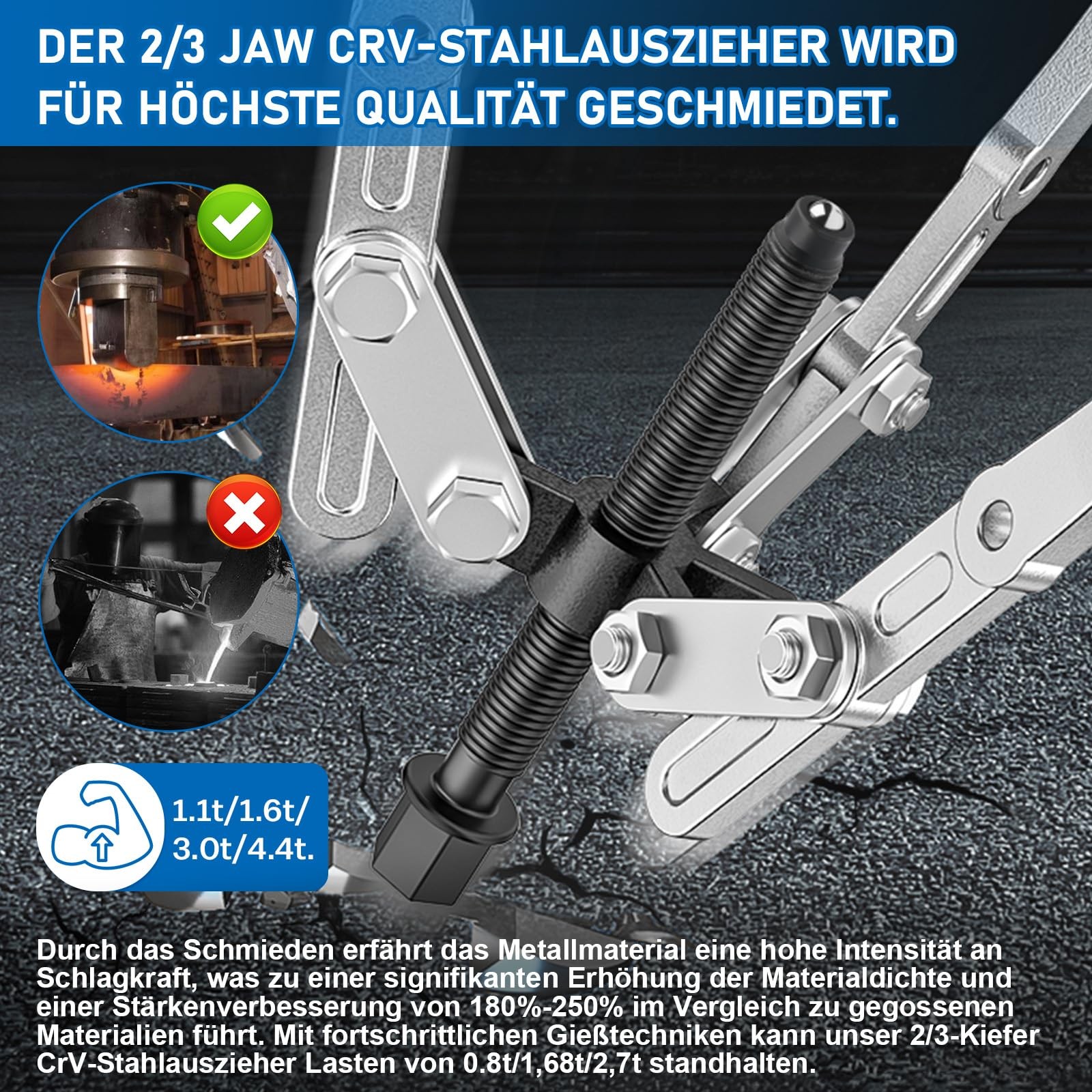 9” Bearing Puller 30210mm, 2/3 Arm Outer/Inner Puller Set, Ball Bearing Puller…