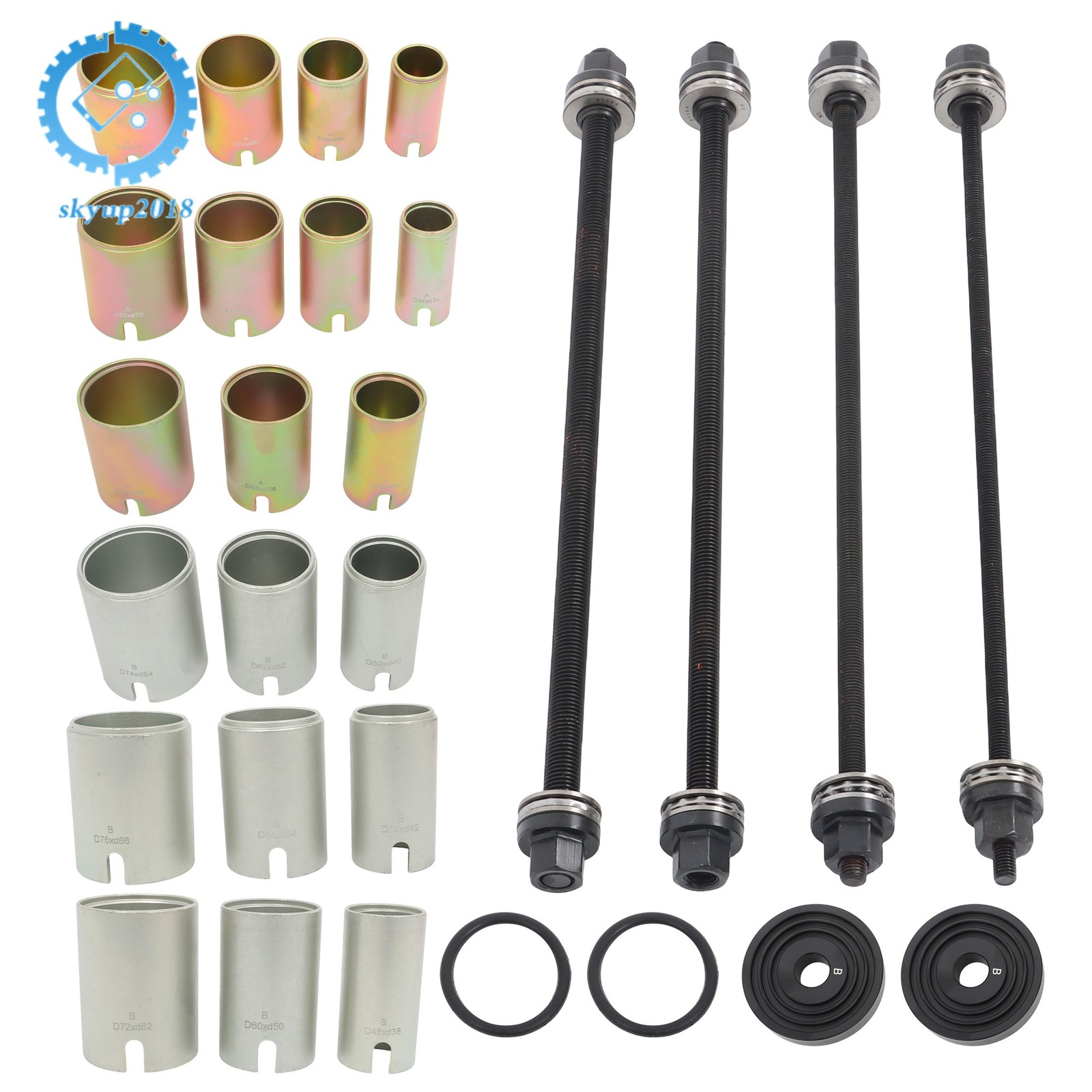 Universal 26Pcs Press Pull Sleeve Kit Bush Bearing Removal Insertion Tool Kit