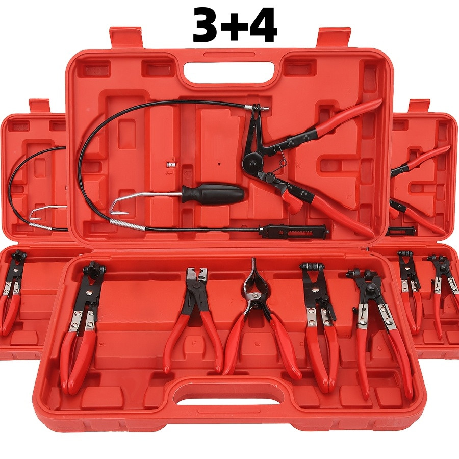 3+4piece hose clamp set, long-handled hose clamp tool remover, suitable for wate