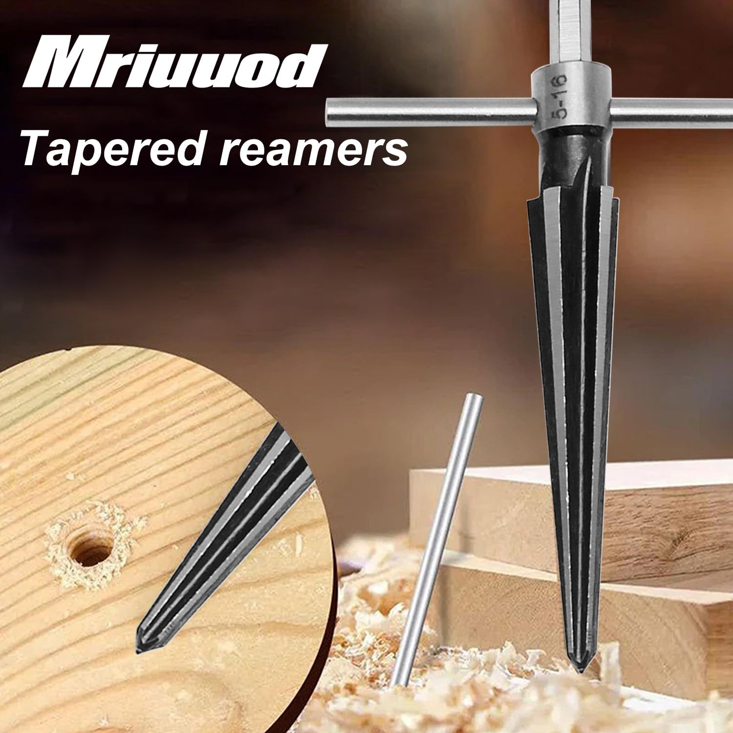 Hand Reamer Tool, Tapered Set, 3mm; 5mm; 8mm; 10mm; 12mm; 16mm