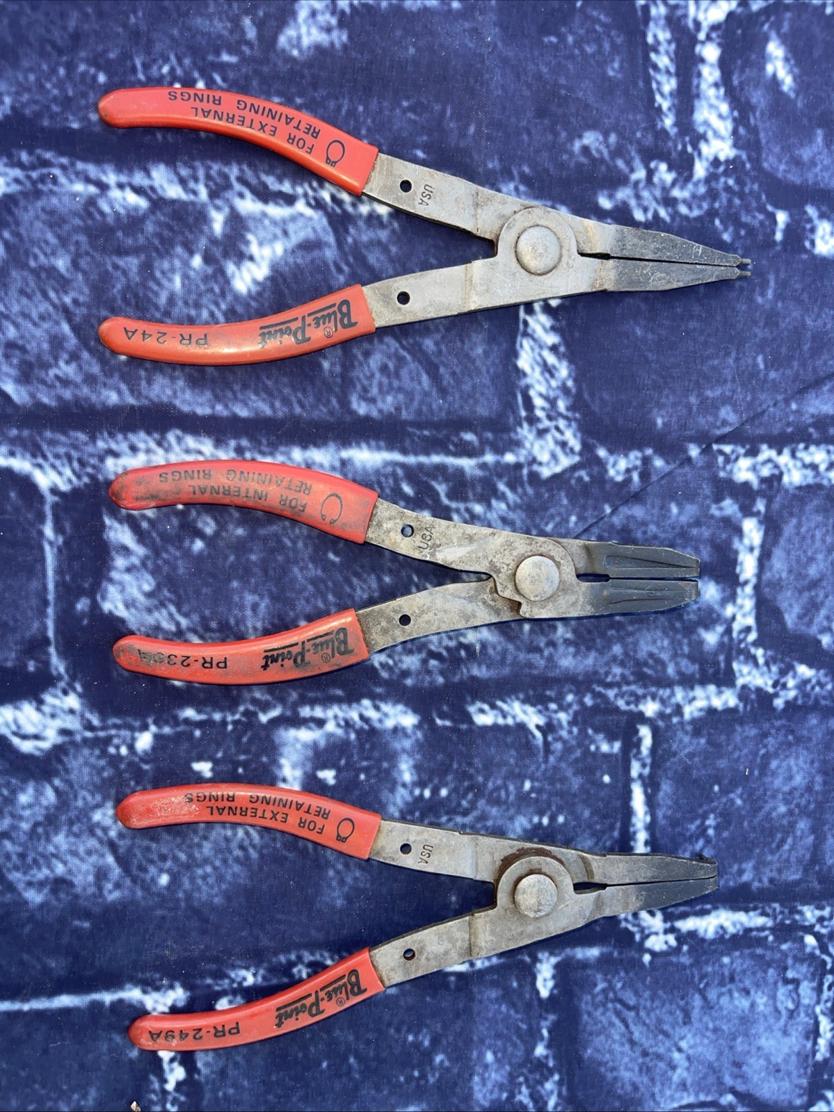 Blue Point USA 2pc Retaining Ring Pliers Lot PR-249A & 24A & 249A
