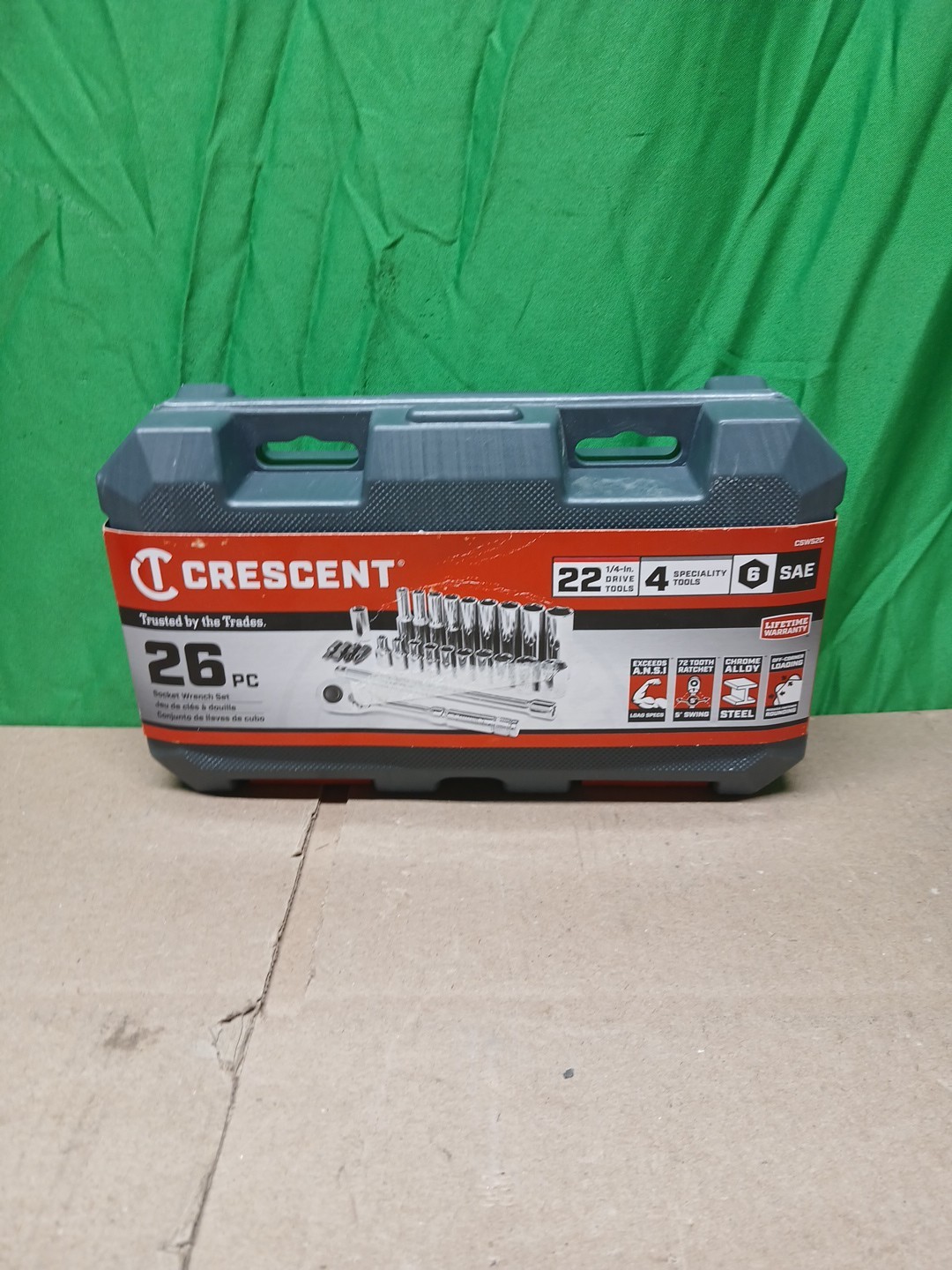 Crescent 1/4″ Drive SAE Mechanic’s Socket Set – 26 Piece