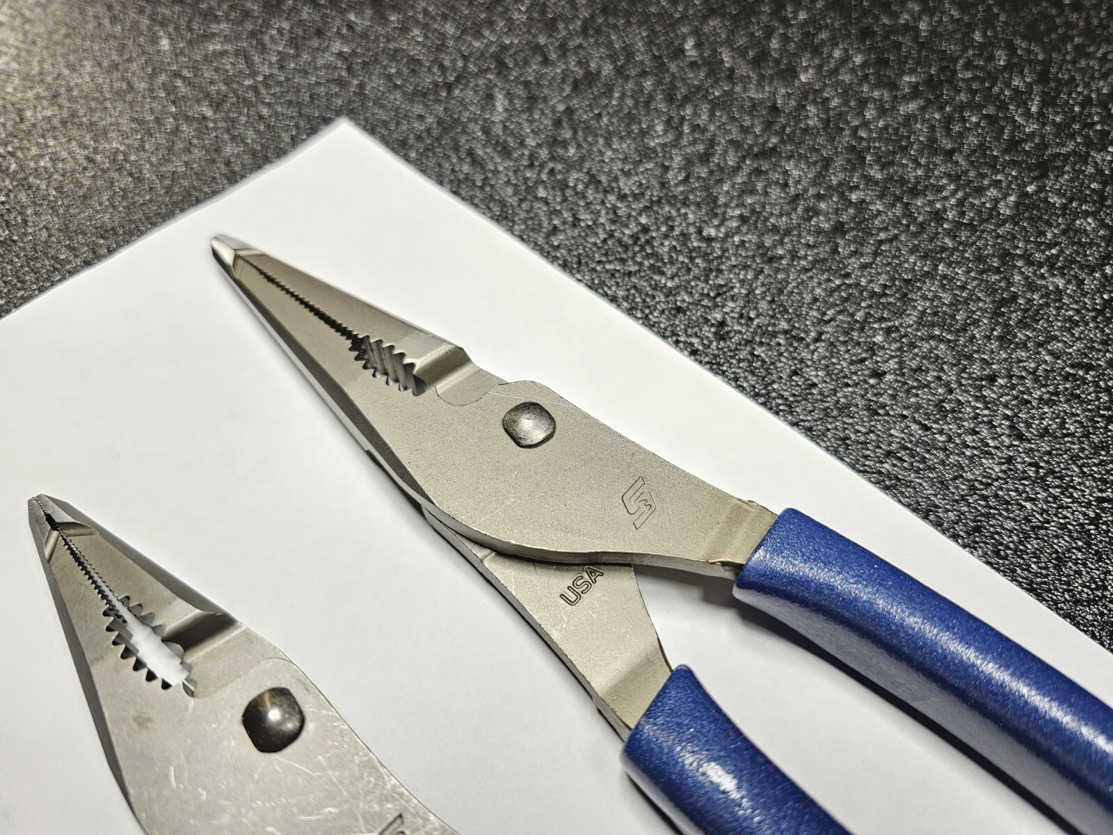 Snap-on Tools USA NEW 2pc POWER BLUE 7″ & 9″ Long Nose Slip Joint Pliers LN46ACF