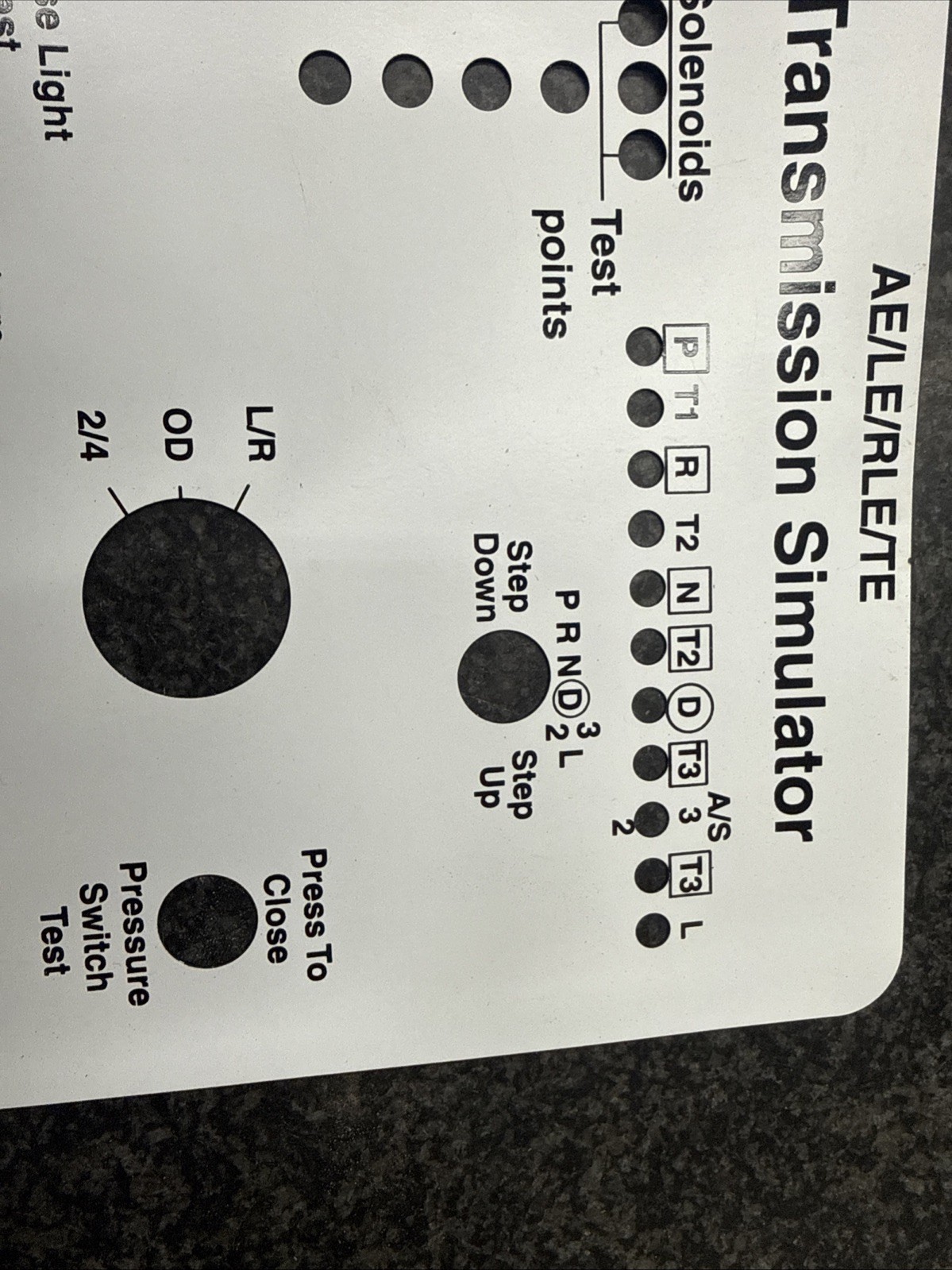 MILLER Specialty Tools 8333-11D AE/AL/RLE/TE Transmission Simulator Overlay