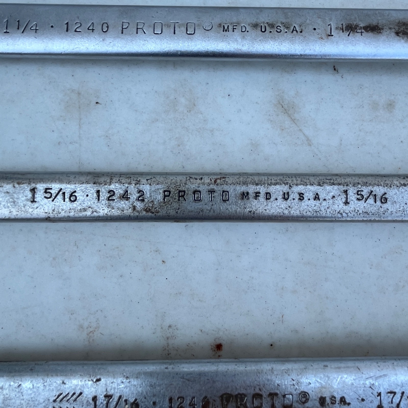 PROTO TOOLS 4 PC 12 pt COMBINATION WRENCH SET 1-1/8” TO 1-7/16” 1236-1246